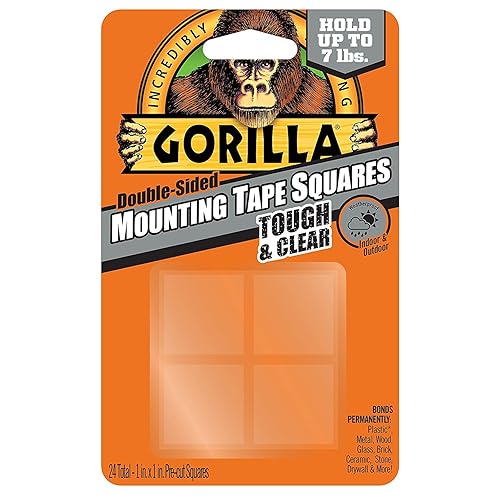 Vista 2 de Gorilla 6067201 Cinta de montaje cuadrados, resistente y transparente (paquete de 5)