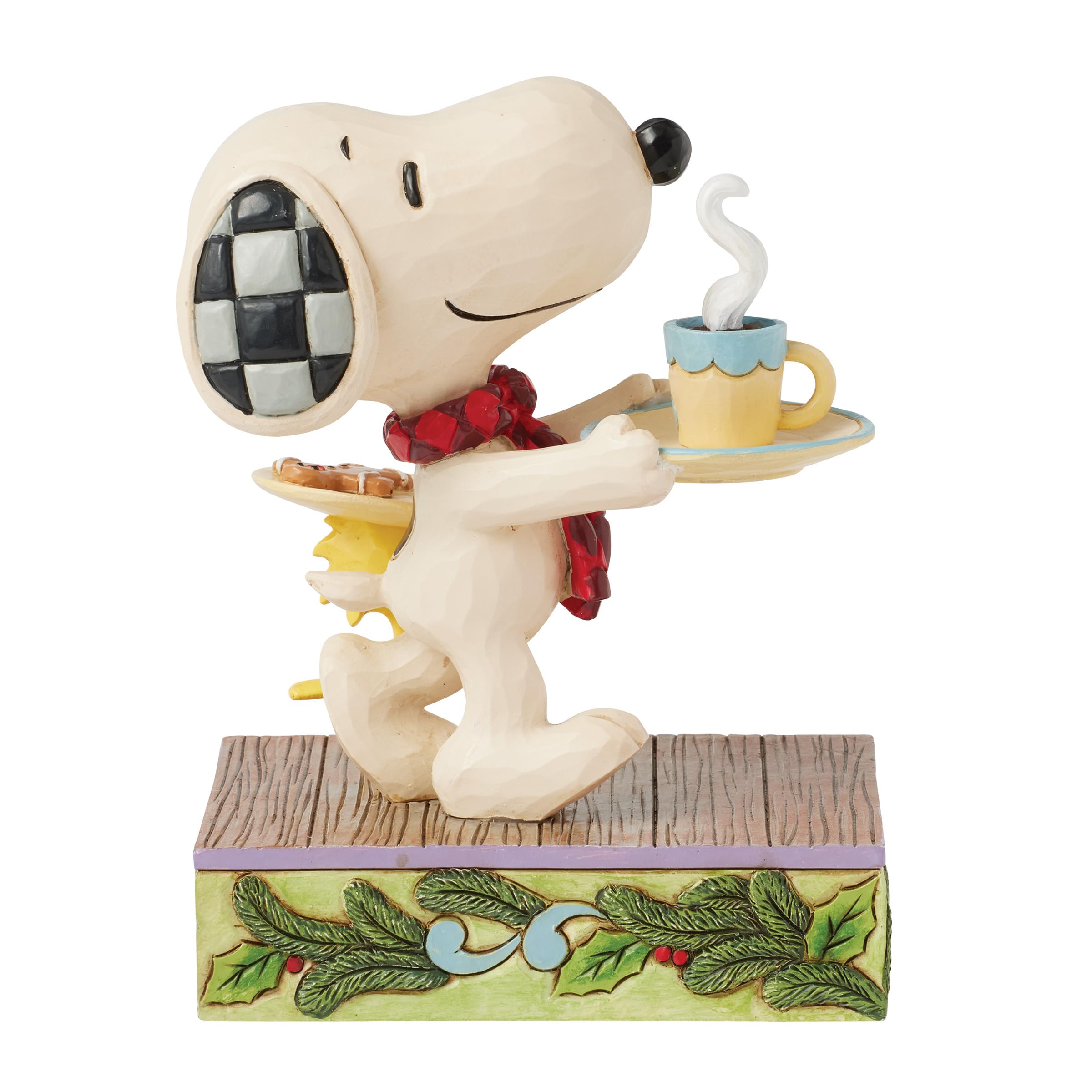 Enesco Peanuts by Jim Shore Figurine Snoopy et Woodstock avec Cookies pour Père Noël, 12,7 cm, Multicolore