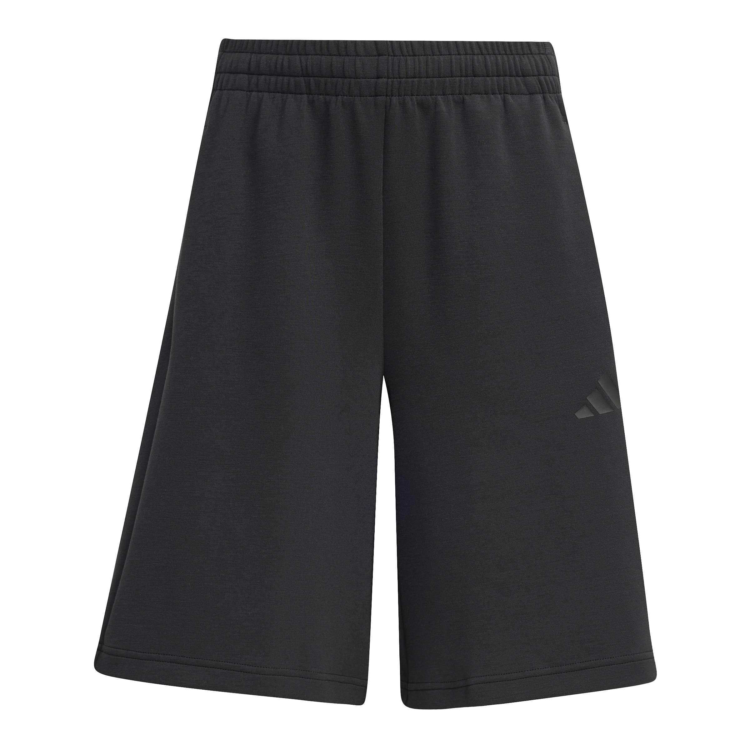 adidas Girl's Future Icons 3 Stripes Long Shorts, Black/Black, 13-14 Years