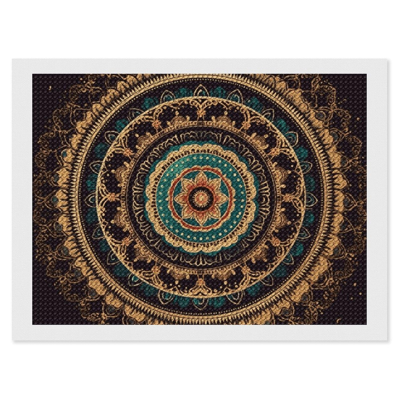 NONHAI Diamond Painting Kits for Adults - DIY Diamond Art Kits for Beginners - Full 5D Paint Drill Diamond Dots Paintings- Mandala Diamonds Pictures Gem Art and Craft Wall Decor 12"x16"