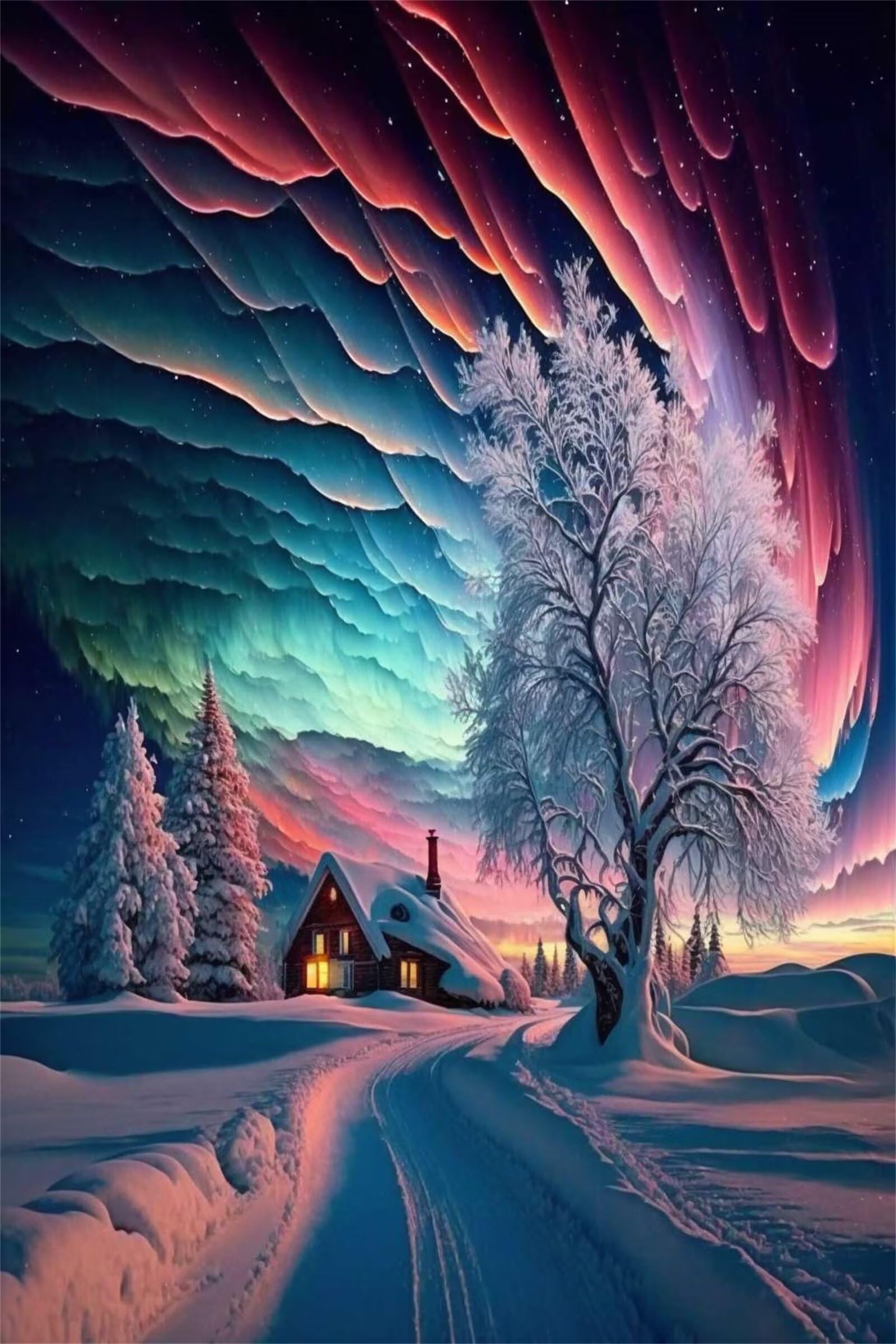 Puzzle dla dorosłych, 700 elementów, zimowa noc śniegu, grafika, 52 x 38 cm, kolorowe puzzle "zrób to sam" do dekoracji domu, rodzinne puzzle dla początkujących i dzieci