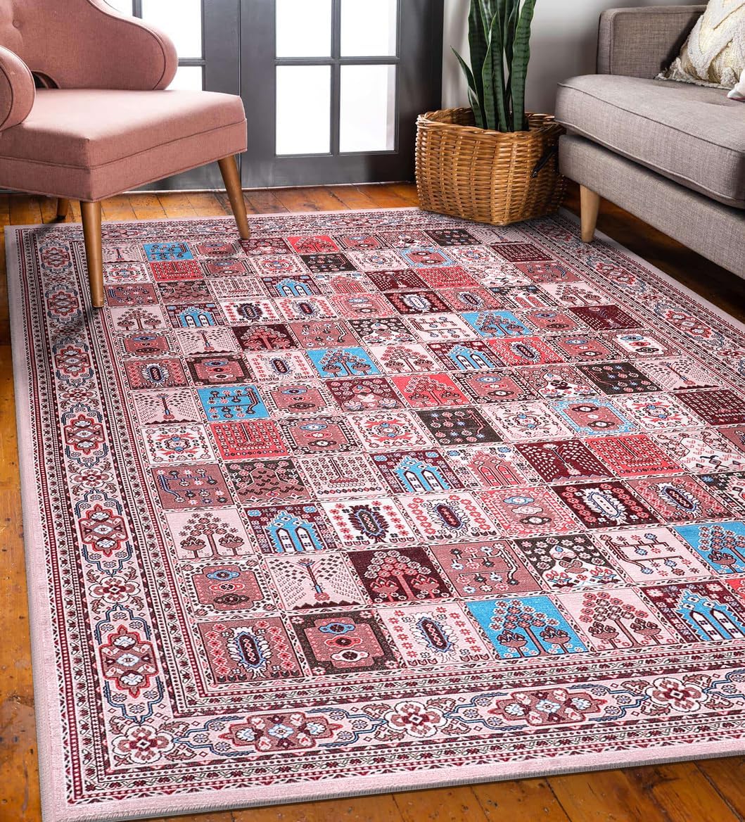 DAPHNE HOME DECOR Jute Area Rug, Machine Washable Rug For Garden