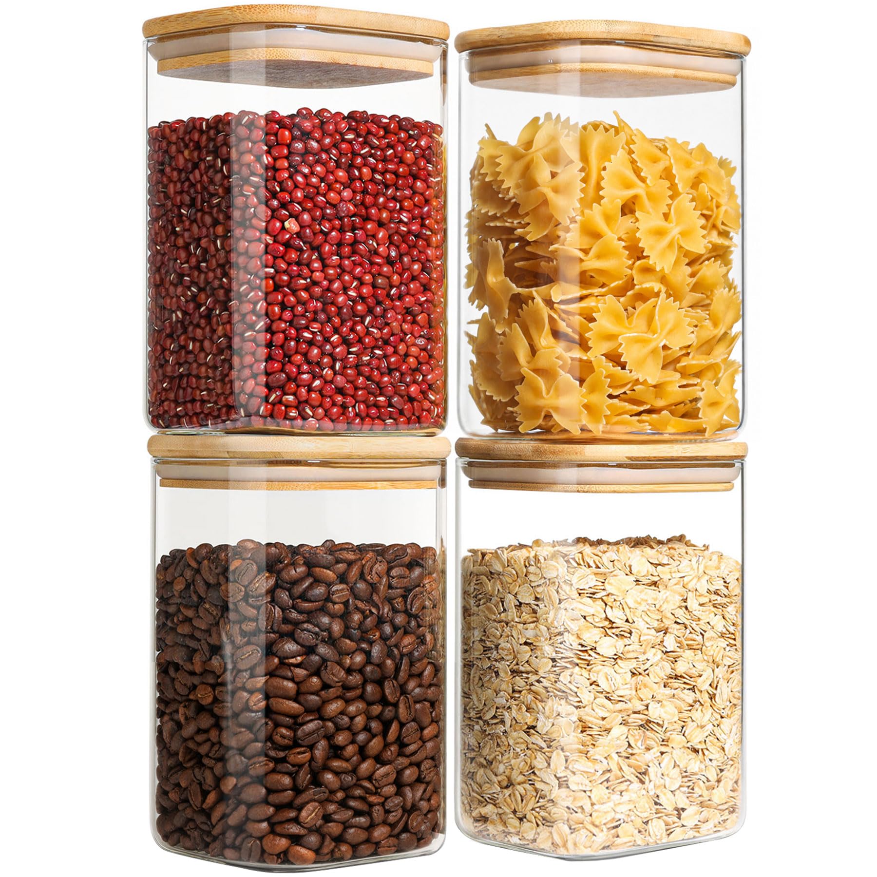ComSaf Square Glass Containers with Lids