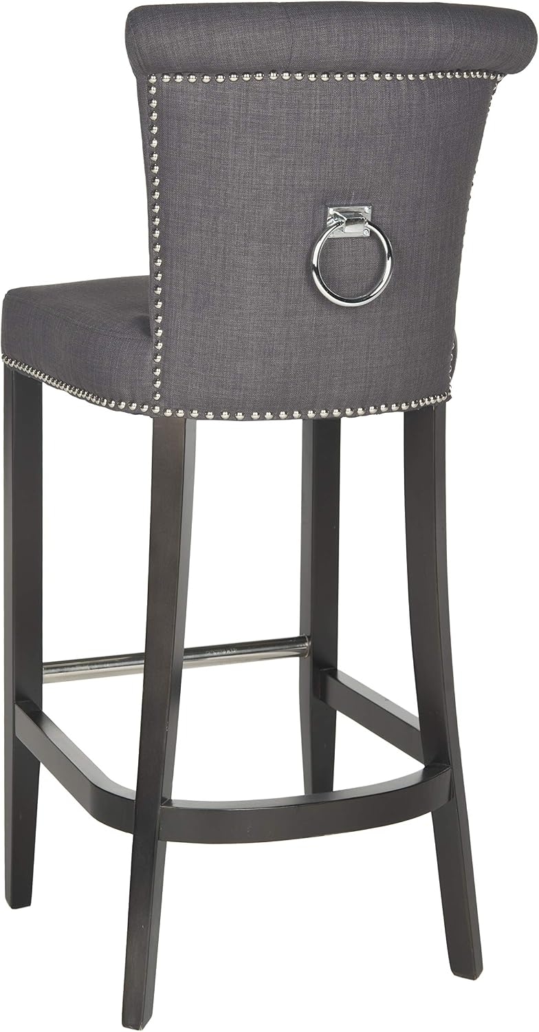 Safavieh Hudson Collection Addo Ring Charcoal and Espresso 29.7-inch Bar Stool