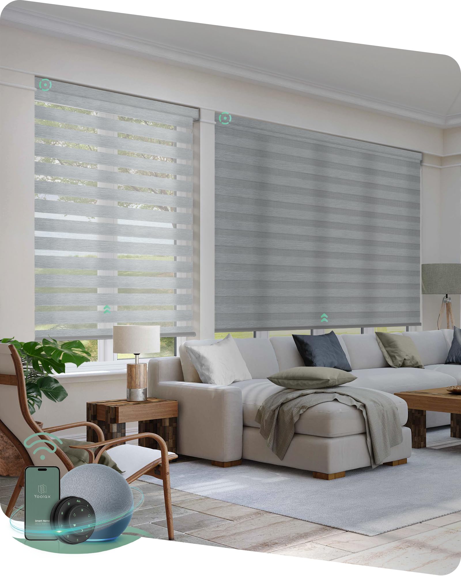 Yoolax Motorized Zebra Blinds