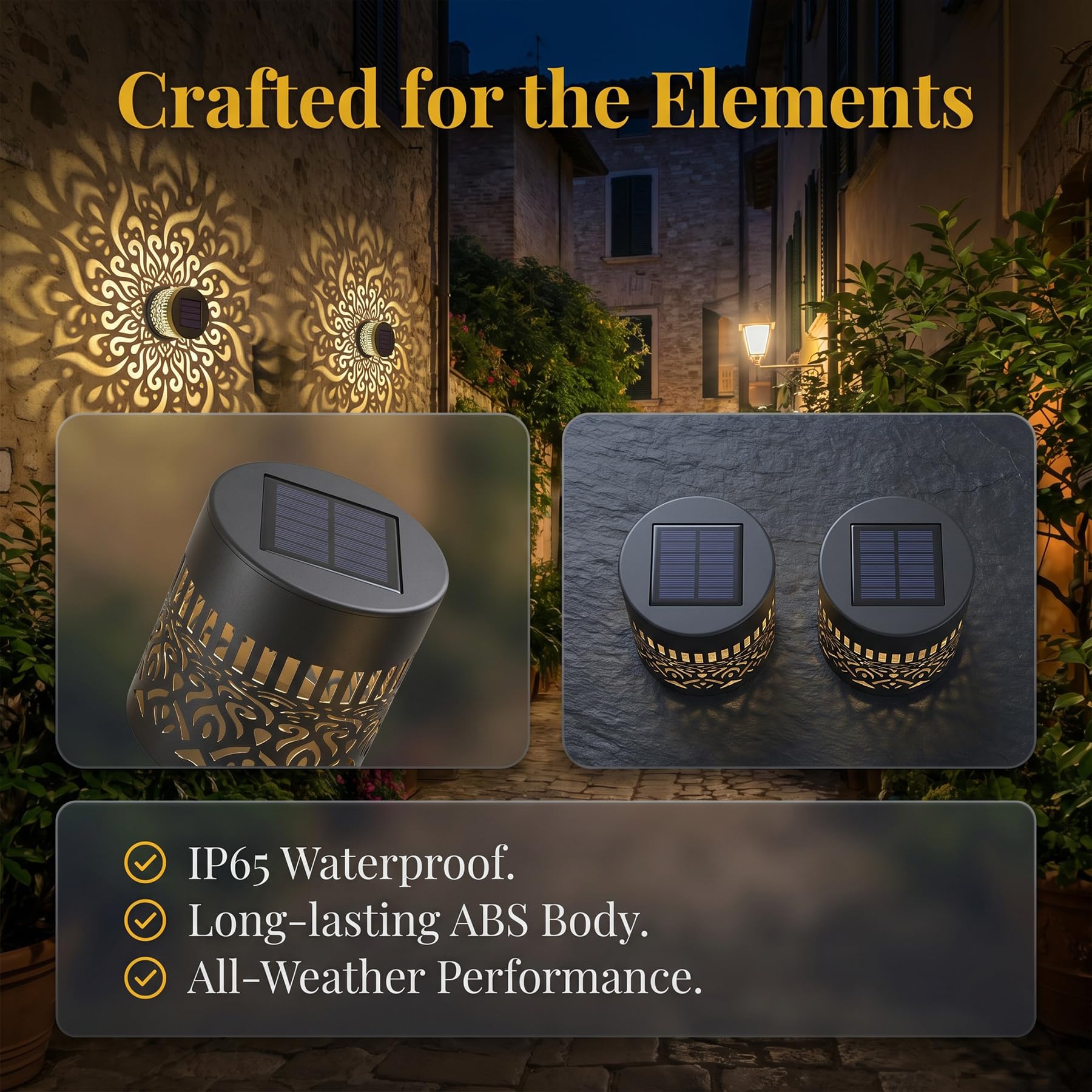 2 Stück Decorative Solar Mandala Lights,Mandala Solar Lights | Wasserdicht Metall LED Gartenleuchte für Dekoration Garten, Gartendeko, Terrasse, Patio, Camping, Hinterhöfe