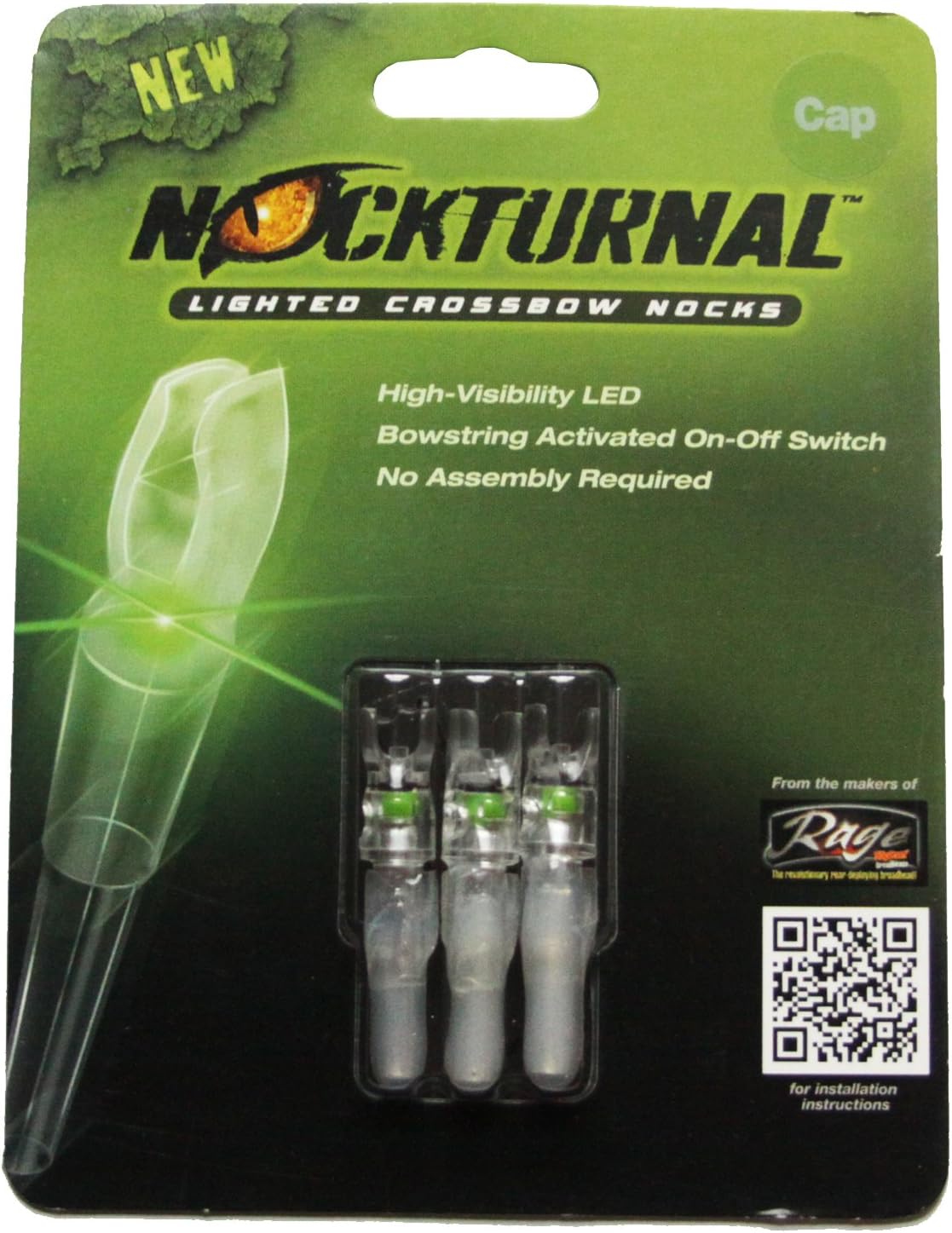 Nockturnal Crossbow Nock Capture 3-Pack Green