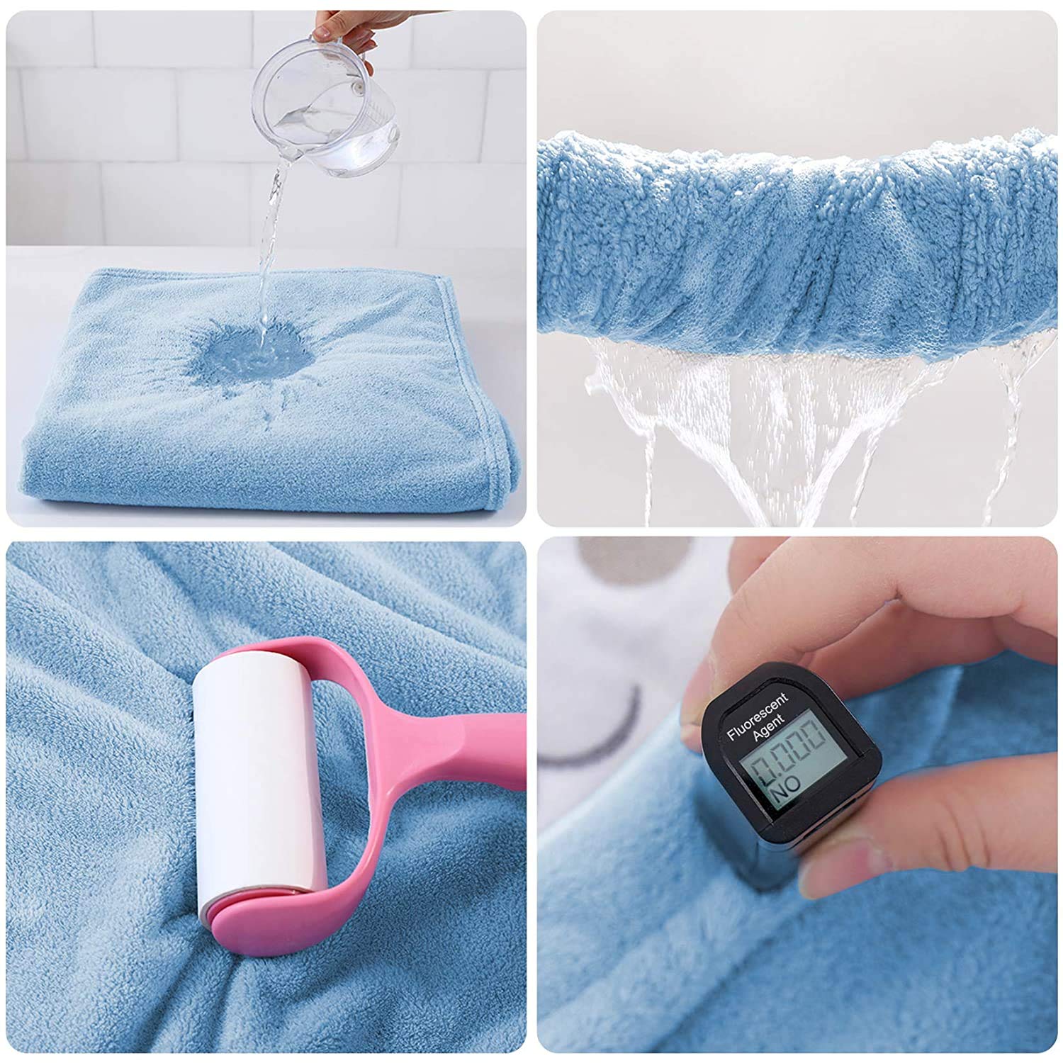 Badetücher für Kinder,Premium Kapuzen Handtücher für Kleinkinder Hochsaugfähiger Coral Fleece-Bademantel für Jungen Mädchen-140X70MM (Blauer Hai)