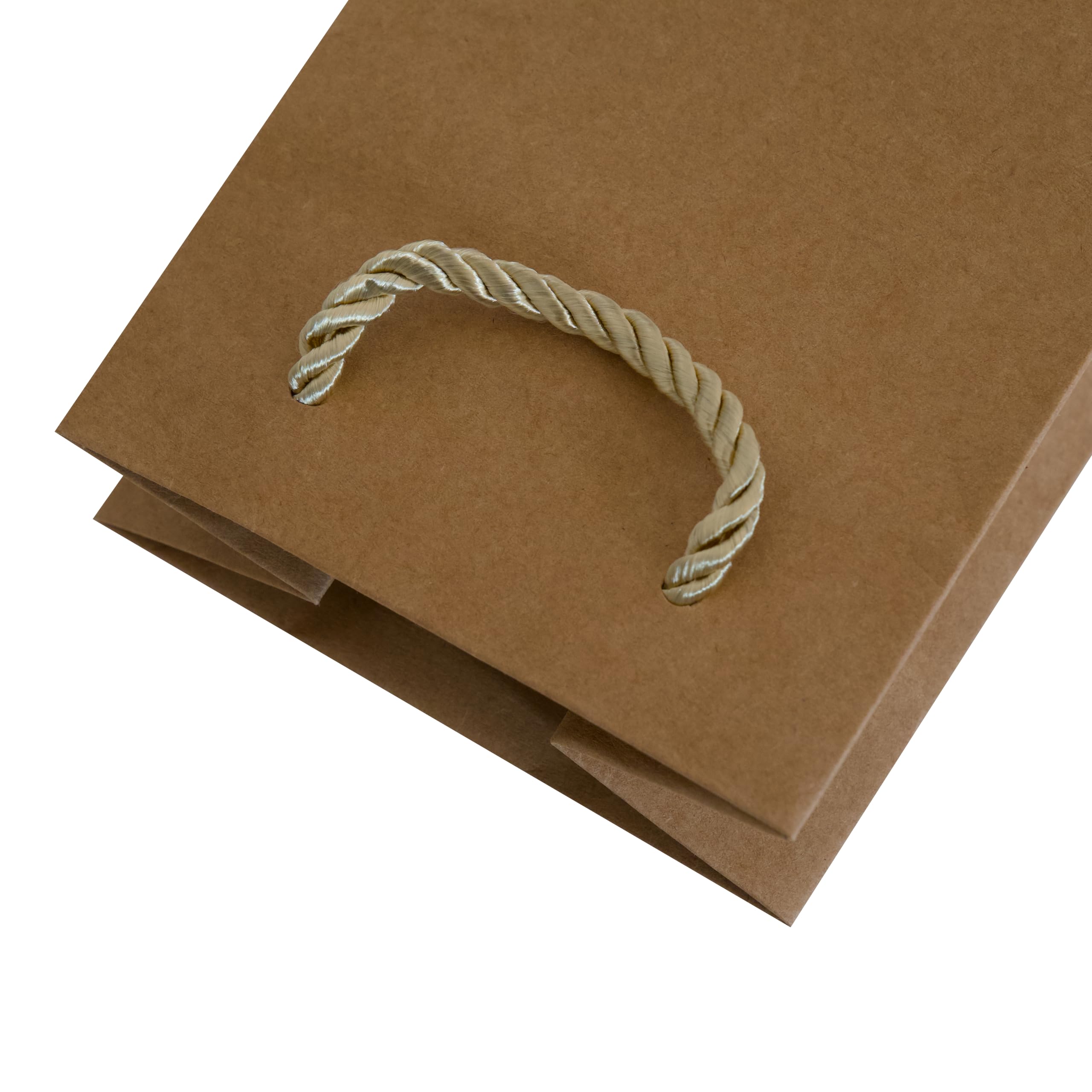 PROlac - Sacchetti regalo in carta kraft marrone per bottiglie di vino, confezione regalo e regalo in carta riciclata, confezione da 50 pezzi, in carta riciclata al 100%
