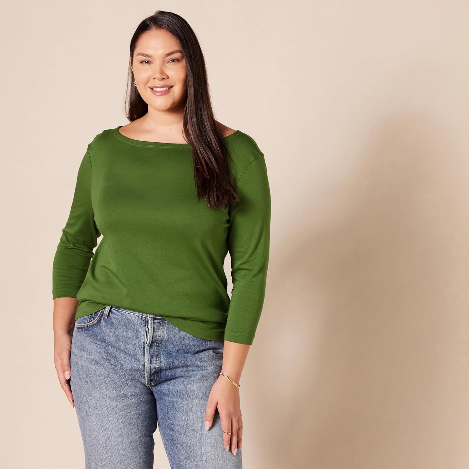 Women's 3/4 Sleeve Boatneck T-Shirt