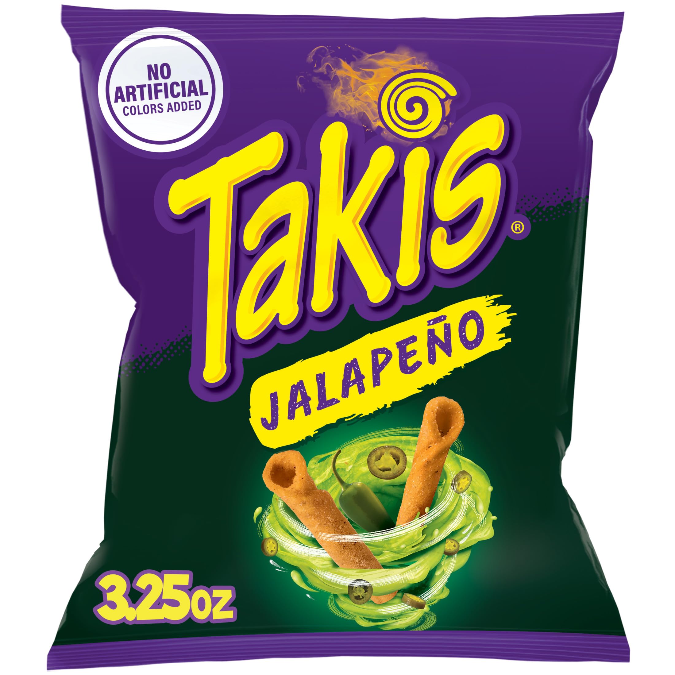 Takis Jalapeno Tortilla Chips 3.25 onzas 92.3G, Pickeled Jalapeno, chips de tortilla enrollados con sabor a jalapeño en escabeche with Free Flavourito Kunafa Pistachio Chocolate Bar, 20g By Decadent Foods-image-28