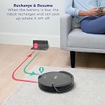 Shark Navigator Robot Vacuum with SmartPath Navigation and Self-Cleaning Brushroll, Powerful Suction, Pet Hair Pickup, Anti-Hair Wrap, for Carpets & Hard Floors, Steel Grey, RV2110 | Smartpath Lidar Mapping, Self-Cleaning Anti-Hair-Wrap Brushroll, Up