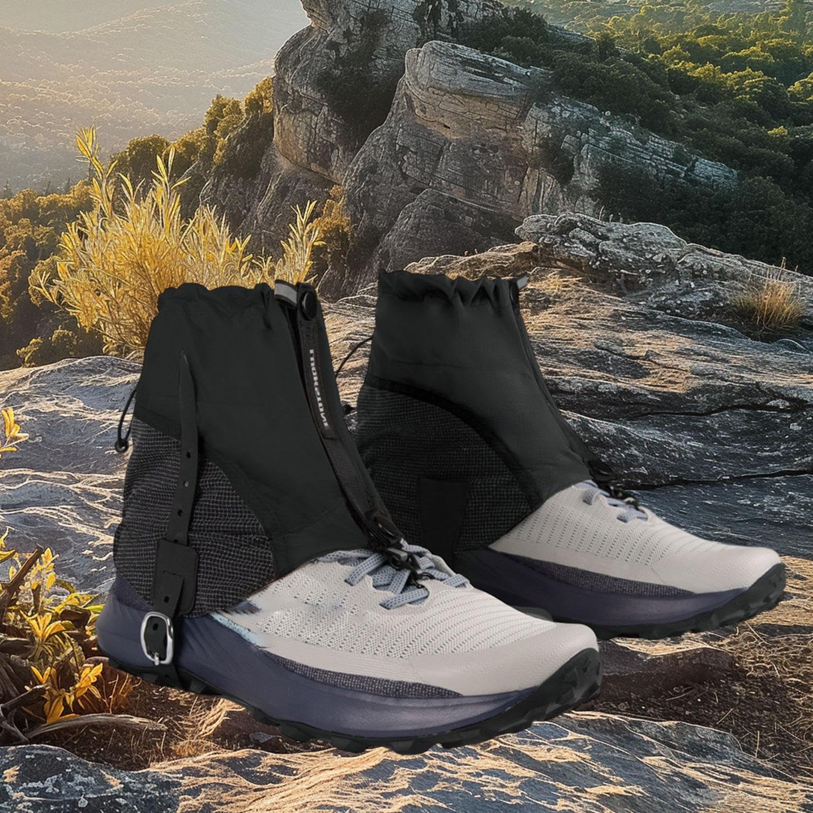 Gamaschen für Trail Running Schuhe, Schuh Gamaschen Wasserdicht Wandern, Schnee Gaiters, Low Ankle Gaiters, Leg Ankle Gaiters Boot Sandproof Covers, Schuh-Stulpen für Outdoor Hiking
