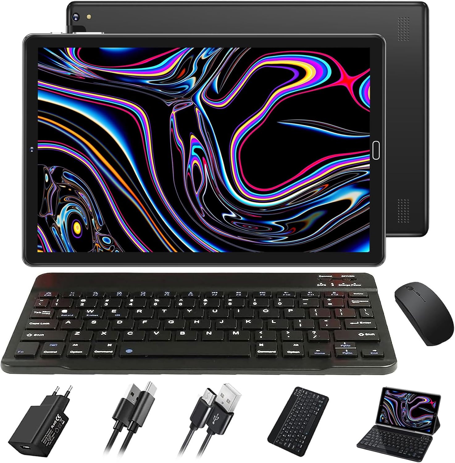GOODTEL 2023 Tablet 10 Pollici 10GB RAM + 64GB ROM(TF 1TB), Android 13, WiFi 5G/2.4G, Bluetooth 5.0, GPS, Type-C, OTG, 6000mAh, 8MP+5MP, con Custodia, Tastiera e Mouse, Nero GOODTEL 2023 Tablet 10 Pollici 10GB RAM + 64GB ROM(TF 1TB), Android 13, WiFi 5G/2.4G, Bluetooth 5.0, GPS, Type-C, OTG, 6000mAh, 8MP+5MP, con Custodia, Tastiera e Mouse, Nero