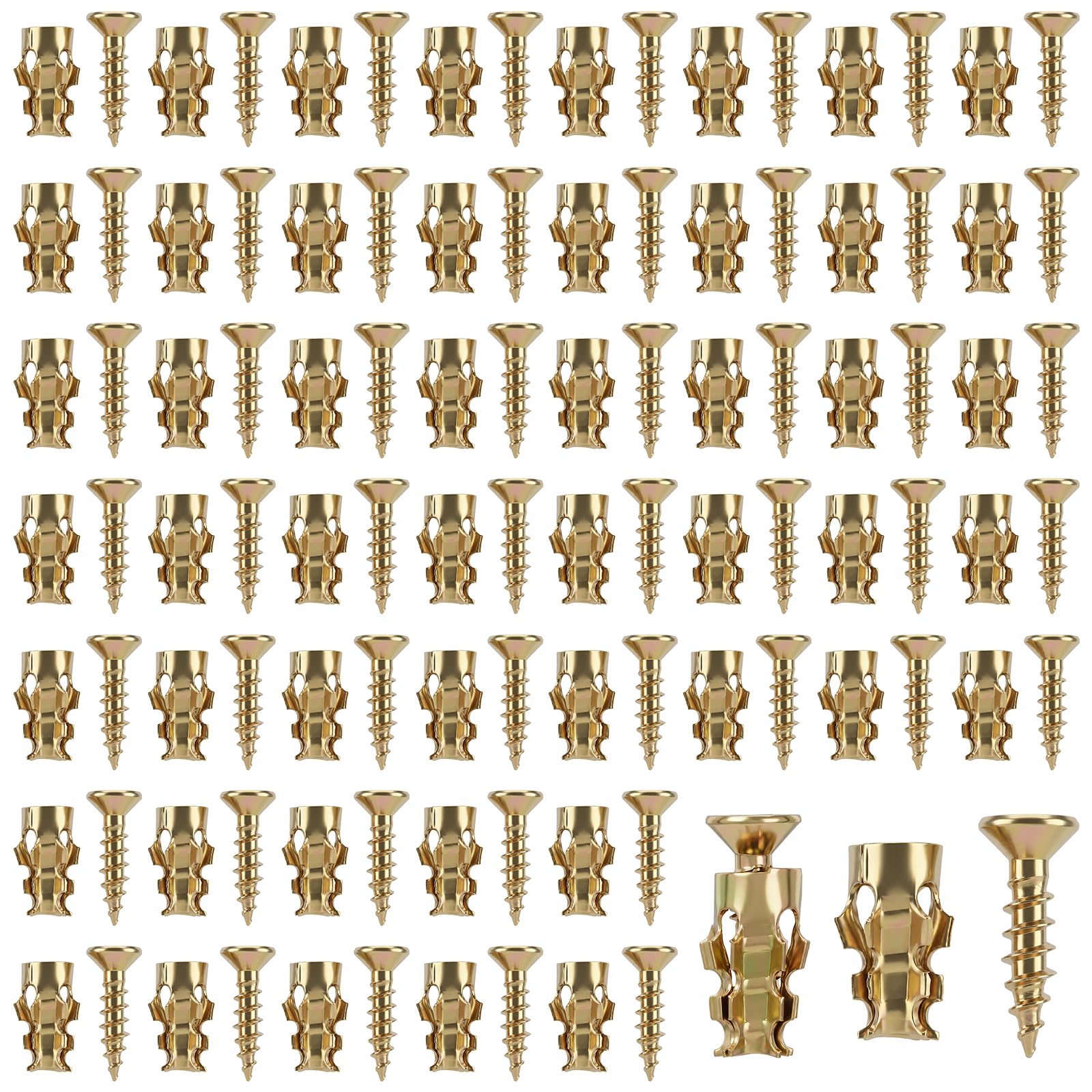 FNANJWQ 6×14mm Short Expansion Screw Set 50PCS Door Cabinet Hinge Screws