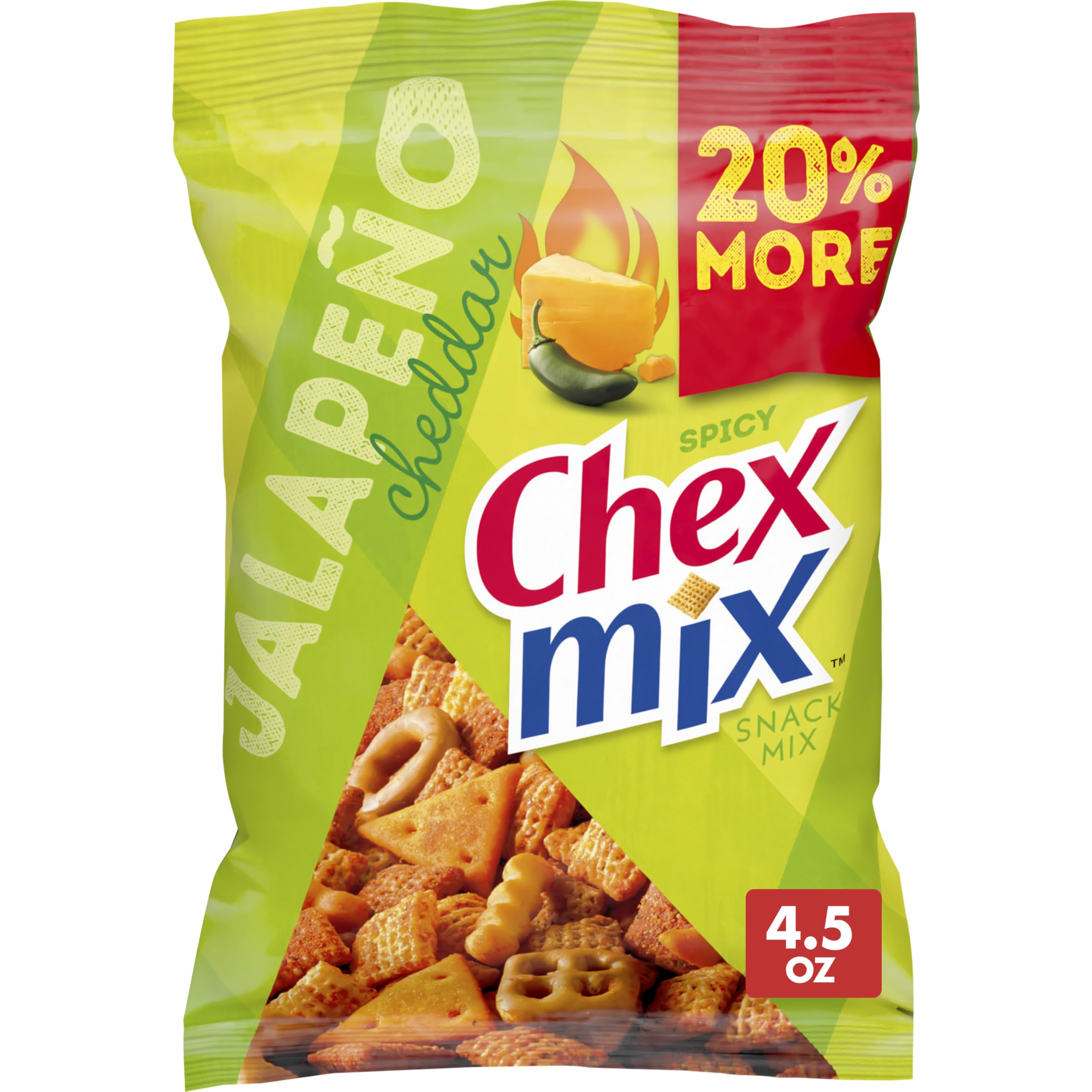 Amazon.com: Chex Mix Spicy Jalapeno Cheddar Snack Mix, 4.5 OZ