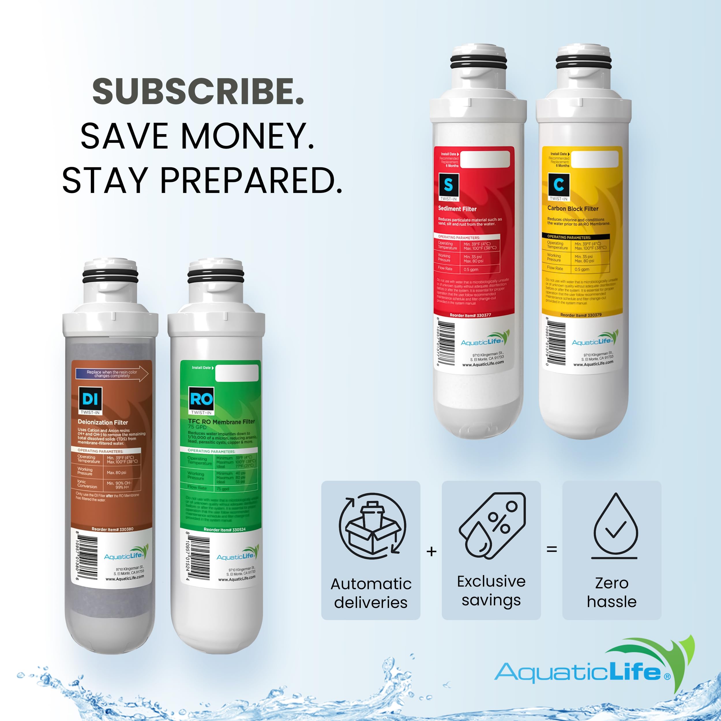 Amazon | Aquatic Life ツイストイン逆浸透水槽用浄水器交換用