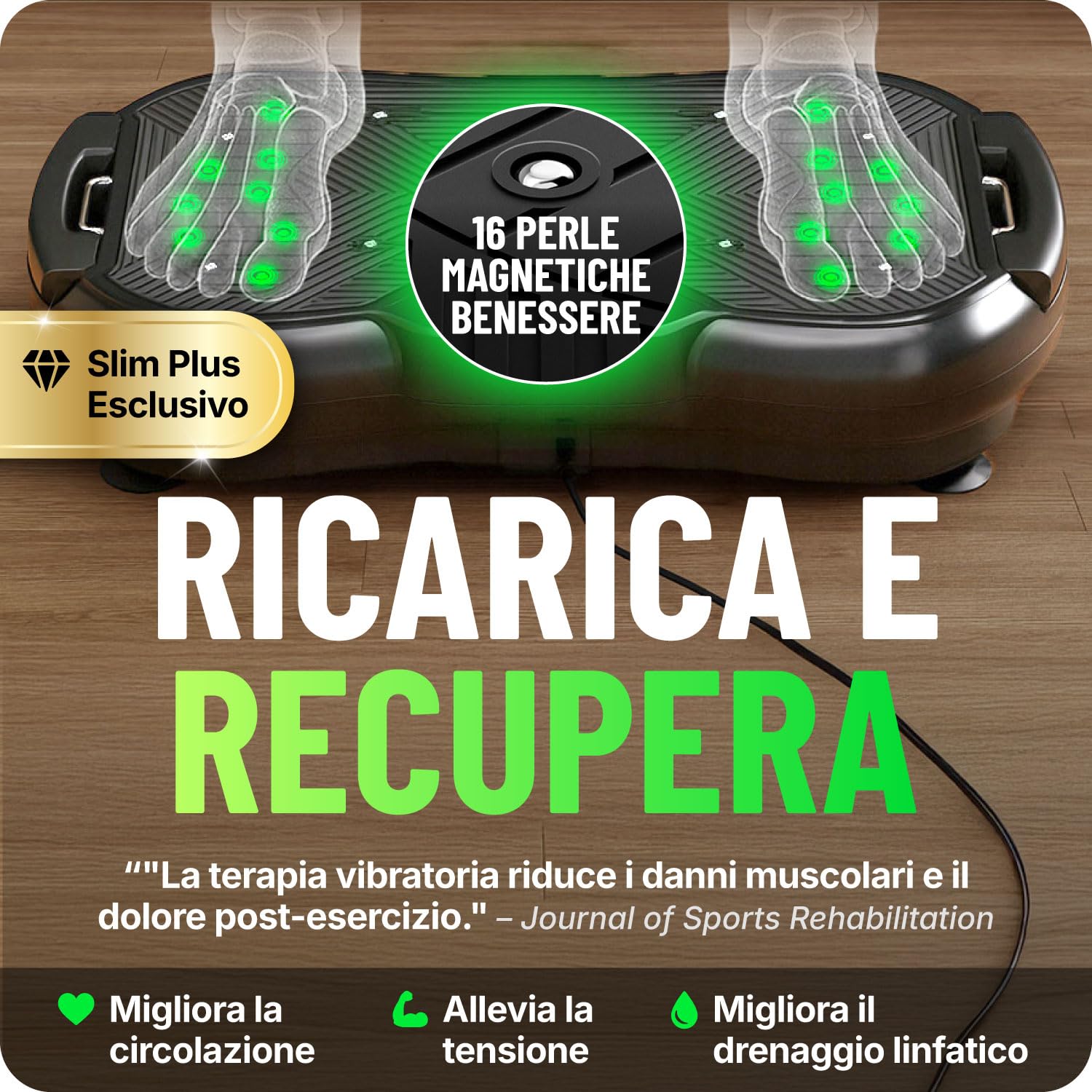 Bluefin Fitness Pedana Vibrante l'allenamento di tutto il corpo Macchina per l’esercizio fisico con le vibrazioni