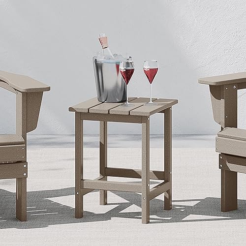 Vista 35 de WestinTrends Dylan Adirondack - Mesa auxiliar redonda para exteriores, color negro