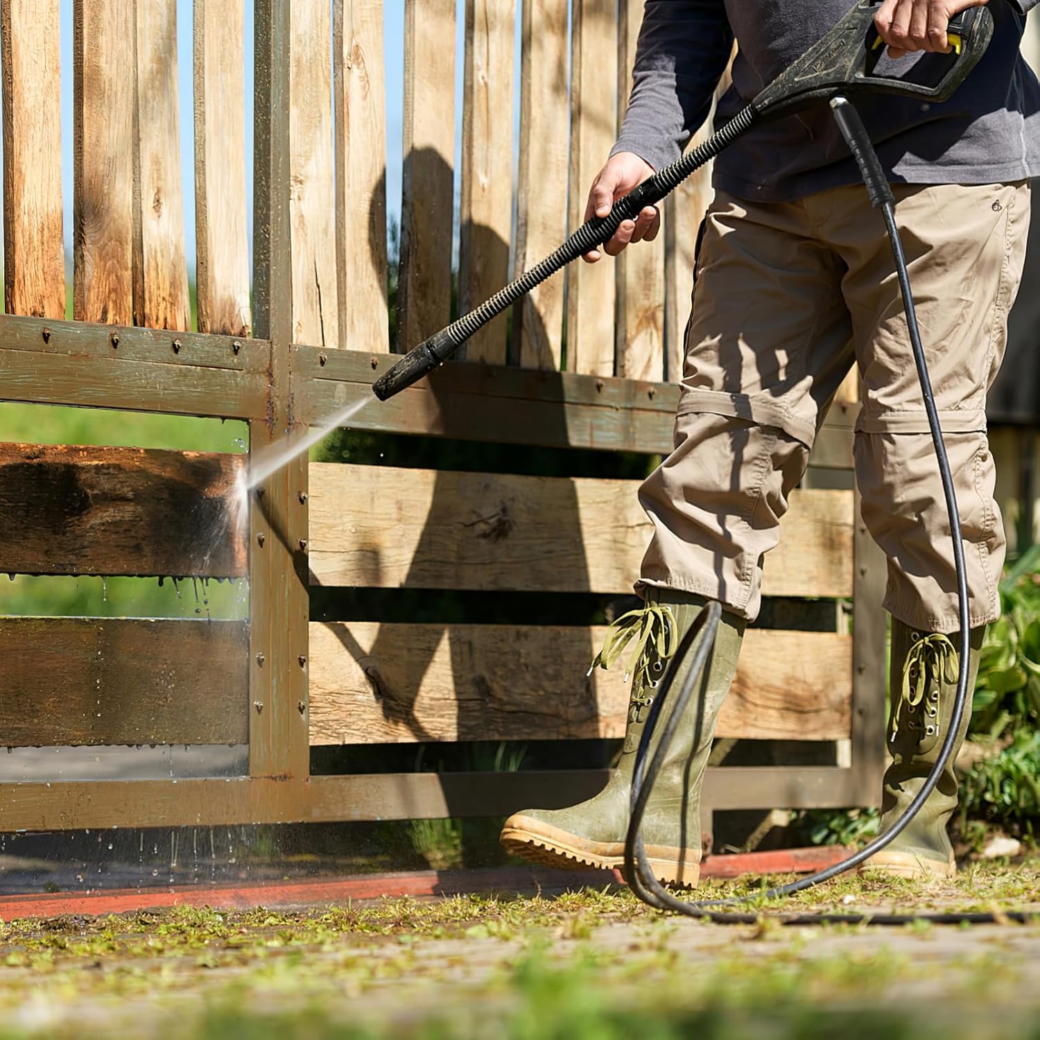 10m High-pressure Washer Replacement Extension Hose for Series Durable Flexible Weather-resistant Hose for Efficient Water Cleaning