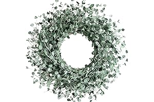 24 Inch Greenery Green Door Wreath with Soft Touch
