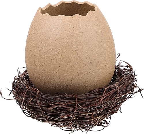 EXCEART 1 juego de nido de pájaros artificiales, maceta hecha a mano, nido de pájaro, nido de pájaro decorativo, para disparar, jardinería,