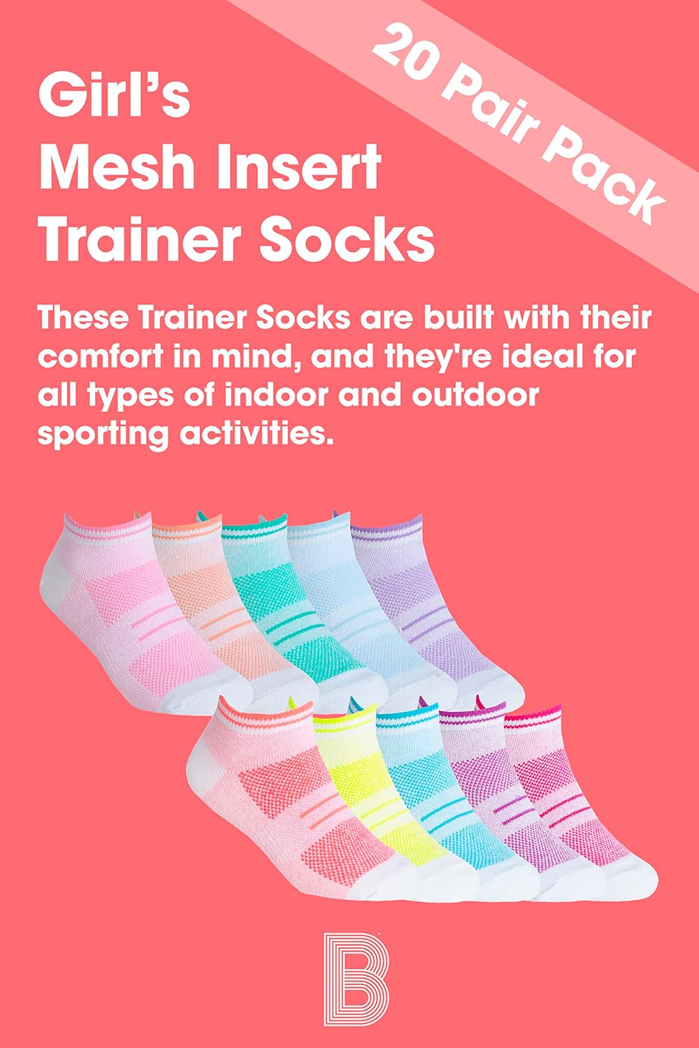 10 Pairs Girls Ankle Sneaker Socks | Sock Snob | Low Cut Soft Short White Socks