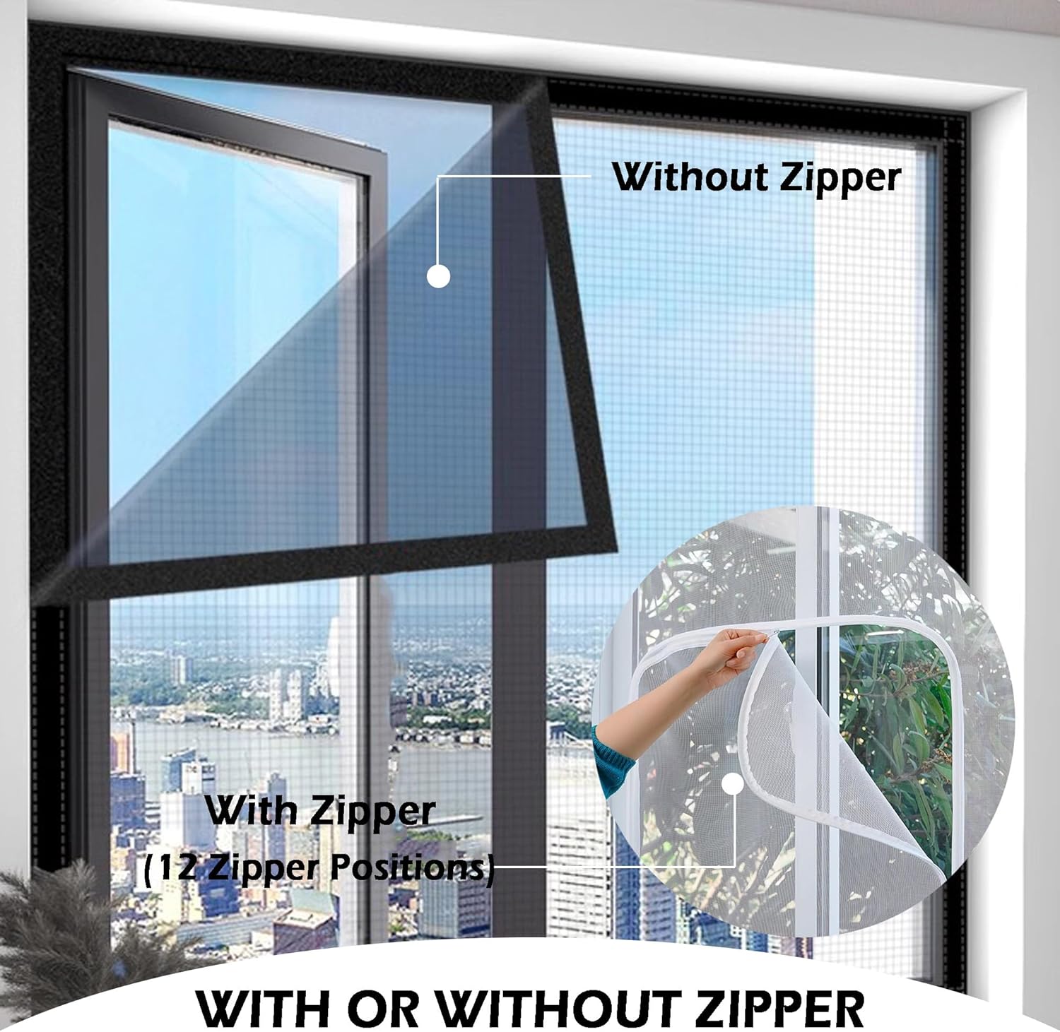 Custom Mosquito Window Screen Mesh, Polyester Self-Adhesive Cat Window Guard Screen, Cat Safety Netting, Insect Mesh Fly Bugs Net for Balcony Kitchen Patio