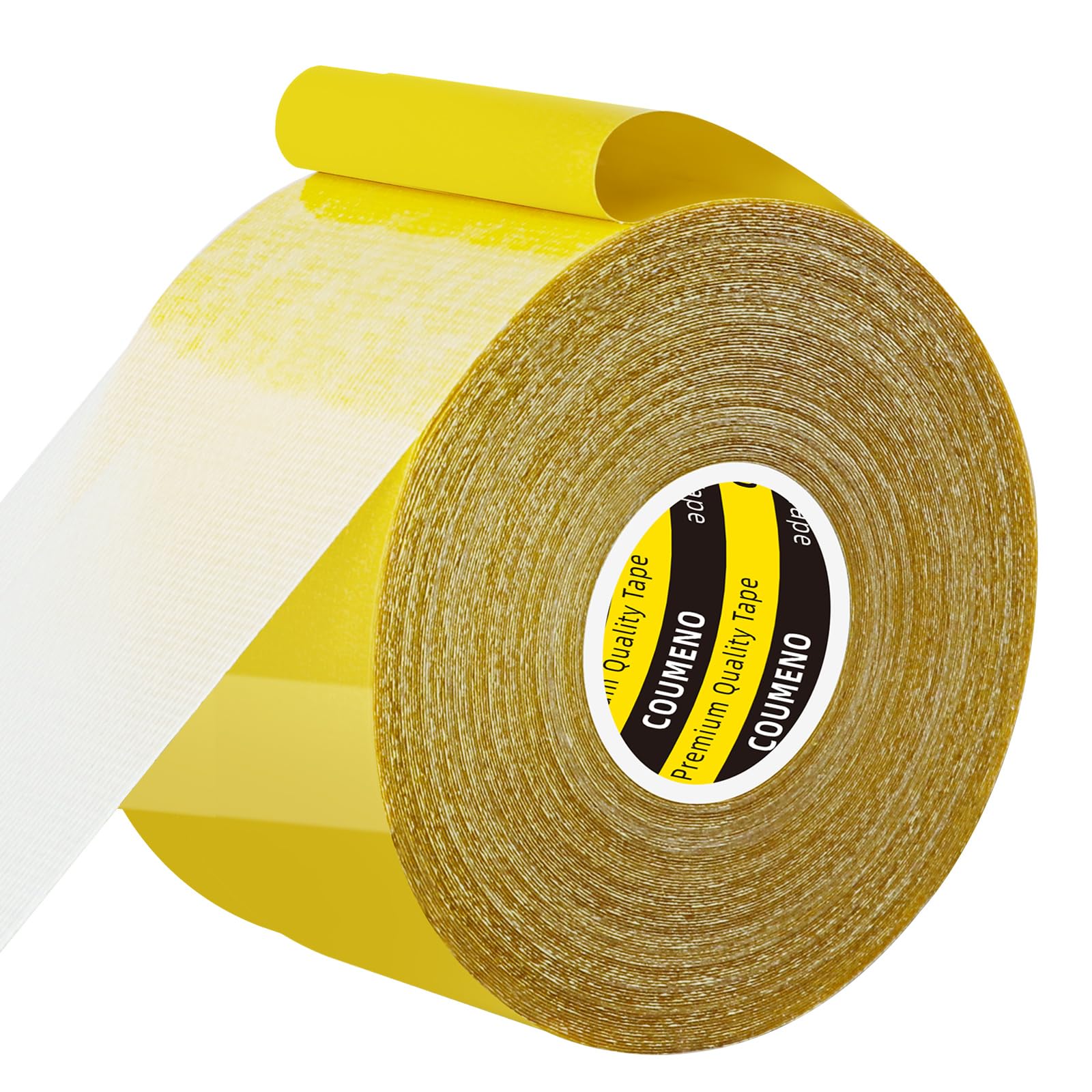 COUMENO Heavy Duty Double Sided Tape,1.6in X164FT Strong Adhesive Duct Tape for Fixing, Pasting, Splicing, Easy to Tear by Hand, Ideal for Home,