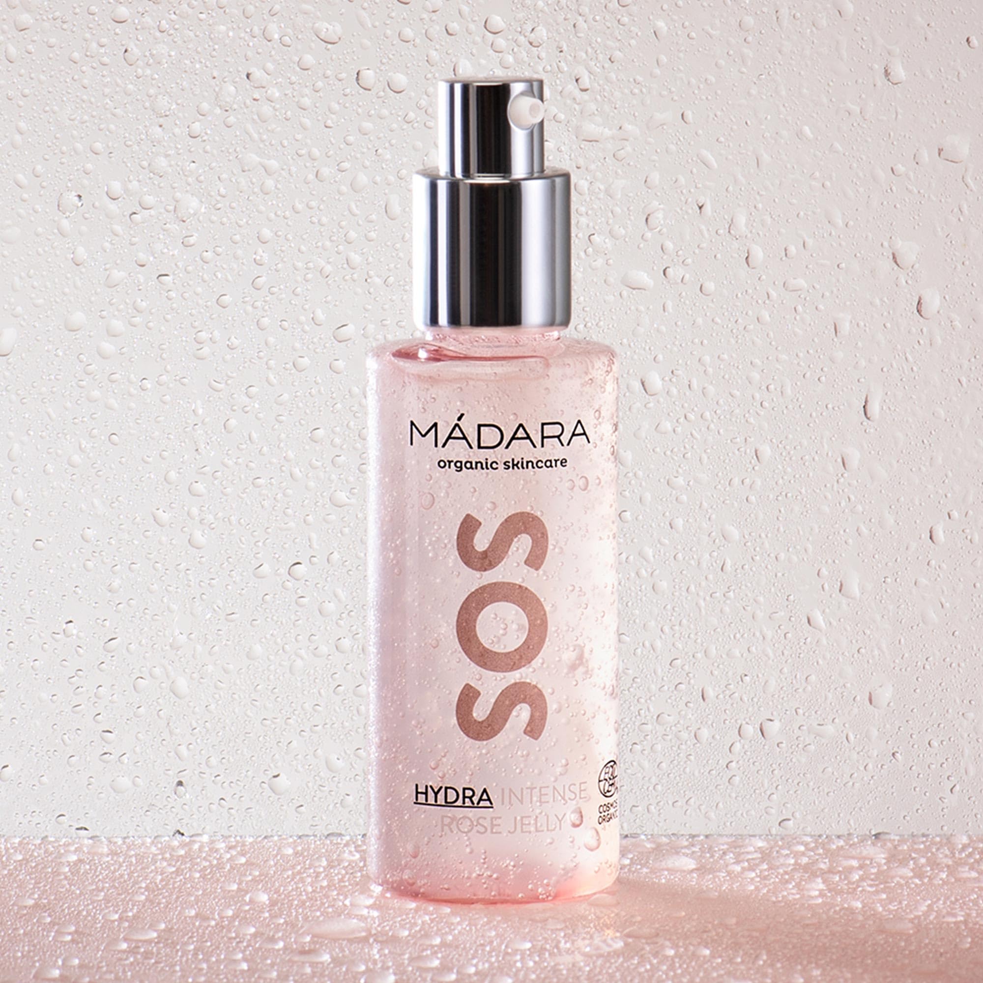 Mádara Organic Skincare C-M6-078-75 Sos Hydra Intense Rose Jelly con Acqua di Rose, Texture Leggera, Senza Olio, Idratante e Lenitiva, Utile per La Pelle Secca e Tendente al Problema, 75 ml