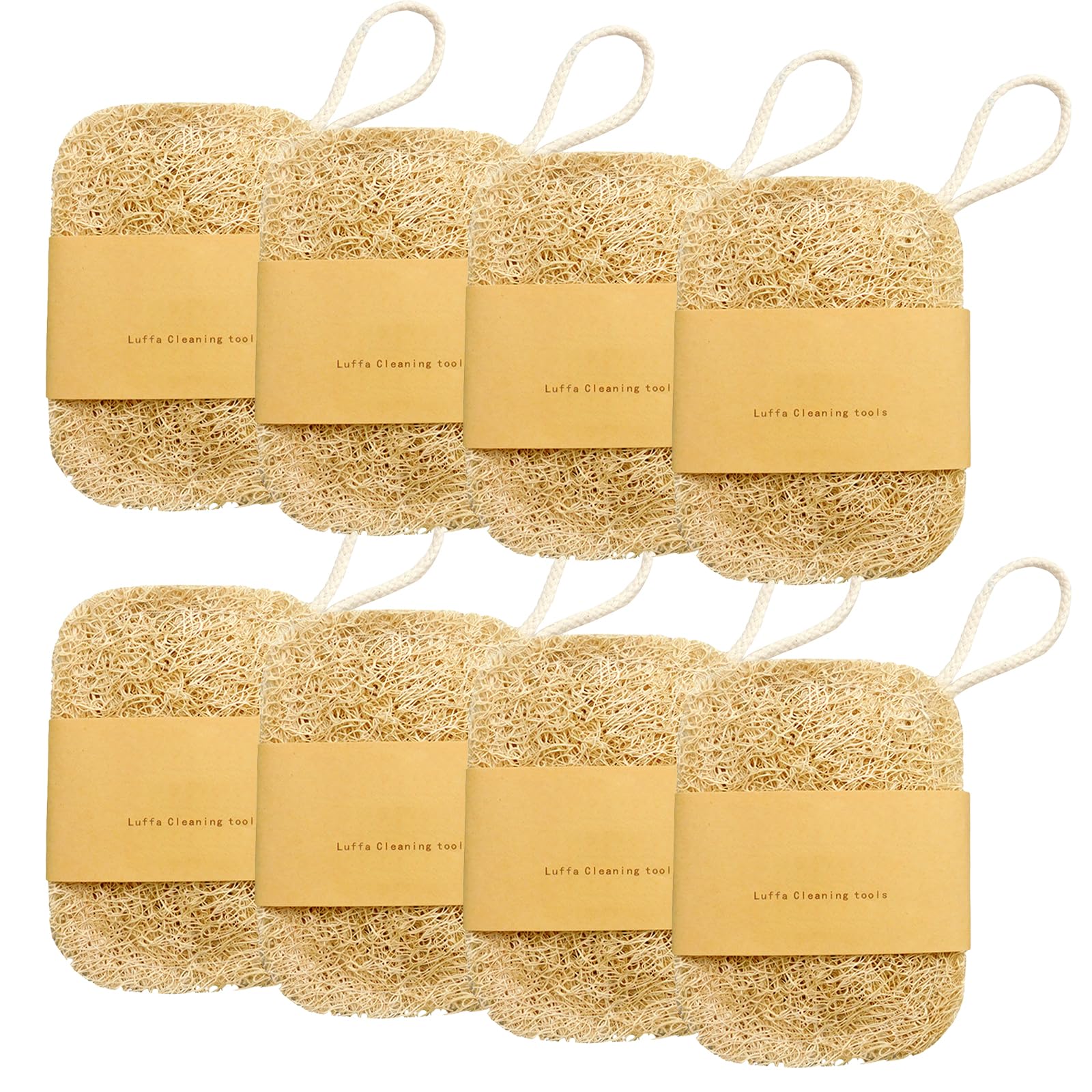 8 esponjas limpieza lufa natural ecológica biodegradable, estropajo ecologico, lufa natural estropajo, lufa natural