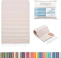 Vista 26 de Toalla turca Real Grand Bazaar Pestemal 100% de algodón, prelavada, más suave, 39x69 de Pestemal, para playa, el baño, spa, hammam, toallas súper