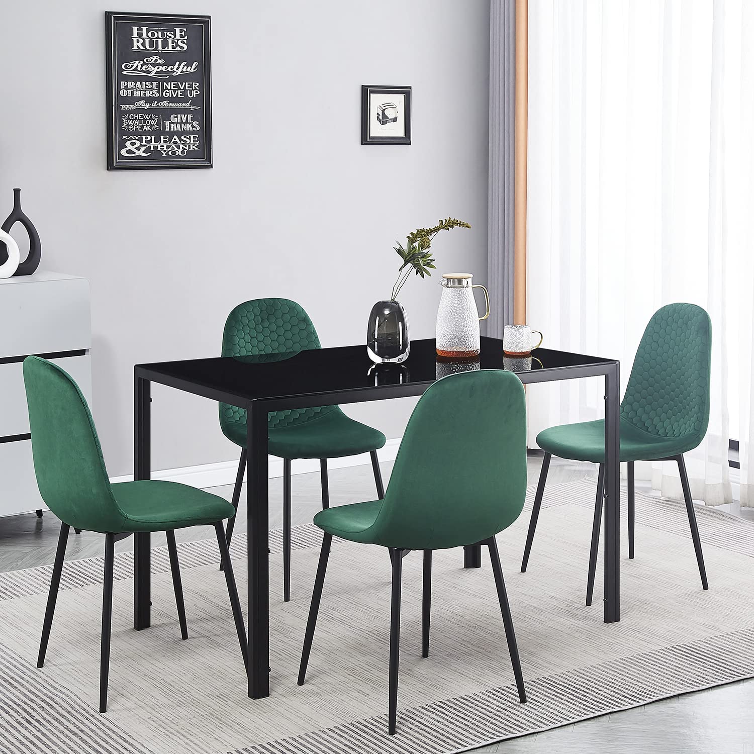 Dark Green Dining Room
