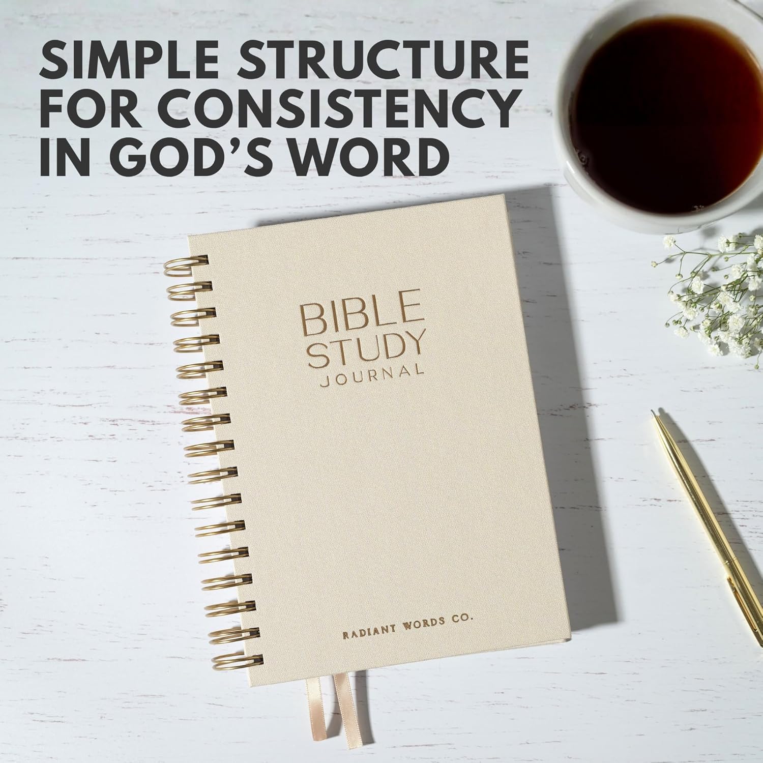 Bible Study Journal – A Year of Reflection, Renewal & Spiritual Growth | 365-Day Guided Scripture Study, Prayer Tracker & Weekly Reflection Prompts | A5 Hardcover, Minimalist & Elegant Design