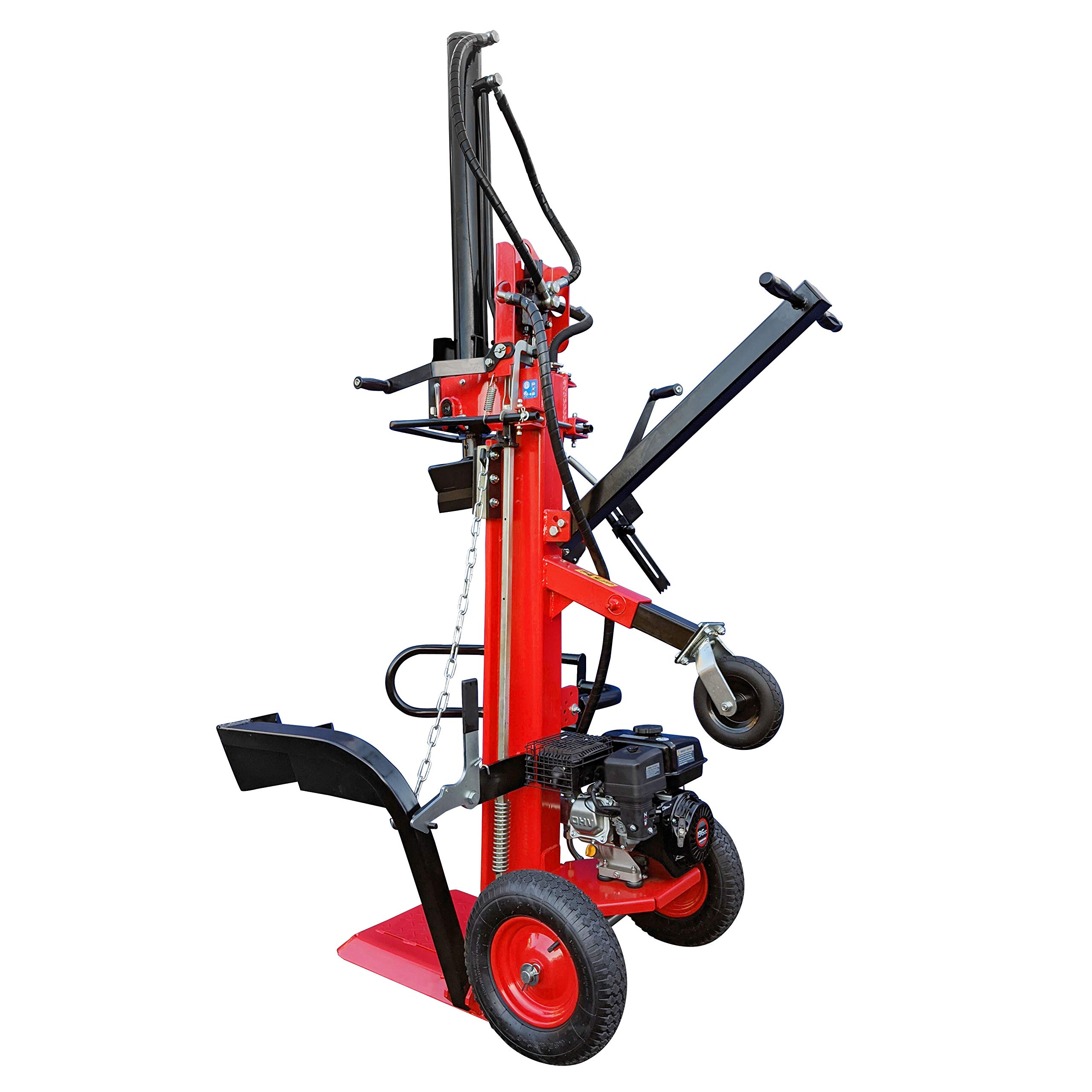 CROSSFER Holzspalter LS22T-G10.0/22 Tonnen Spaltkraft / 110 cm Spaltlänge/Benzinmotor 10 PS 4 Takt OHV luftgekühlt / 2 Hand Bedienung/große Luftbereifung/hohe Spaltkraft