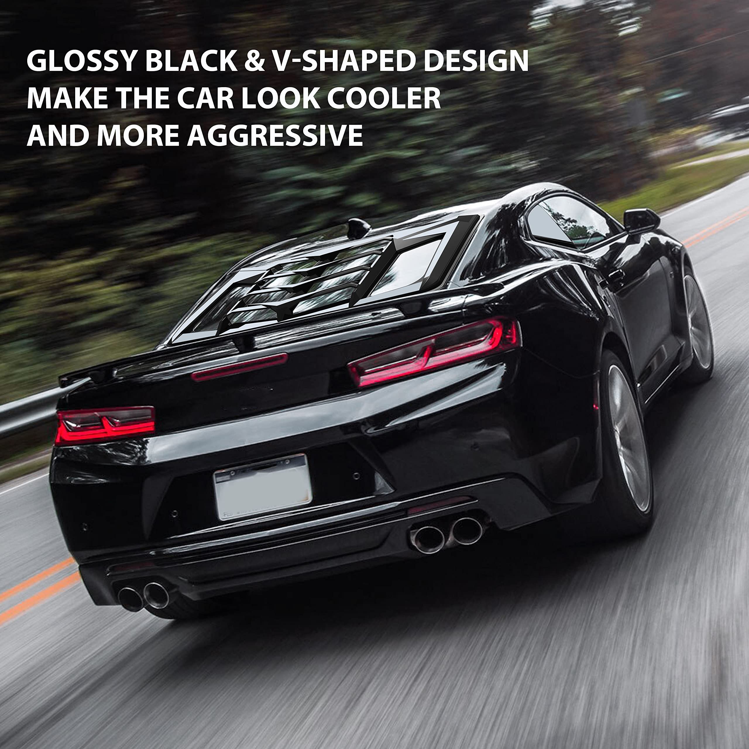 Amazon | KEWISAUTO ウィンドウルーバー Camaro 16-21 リア&サイド 