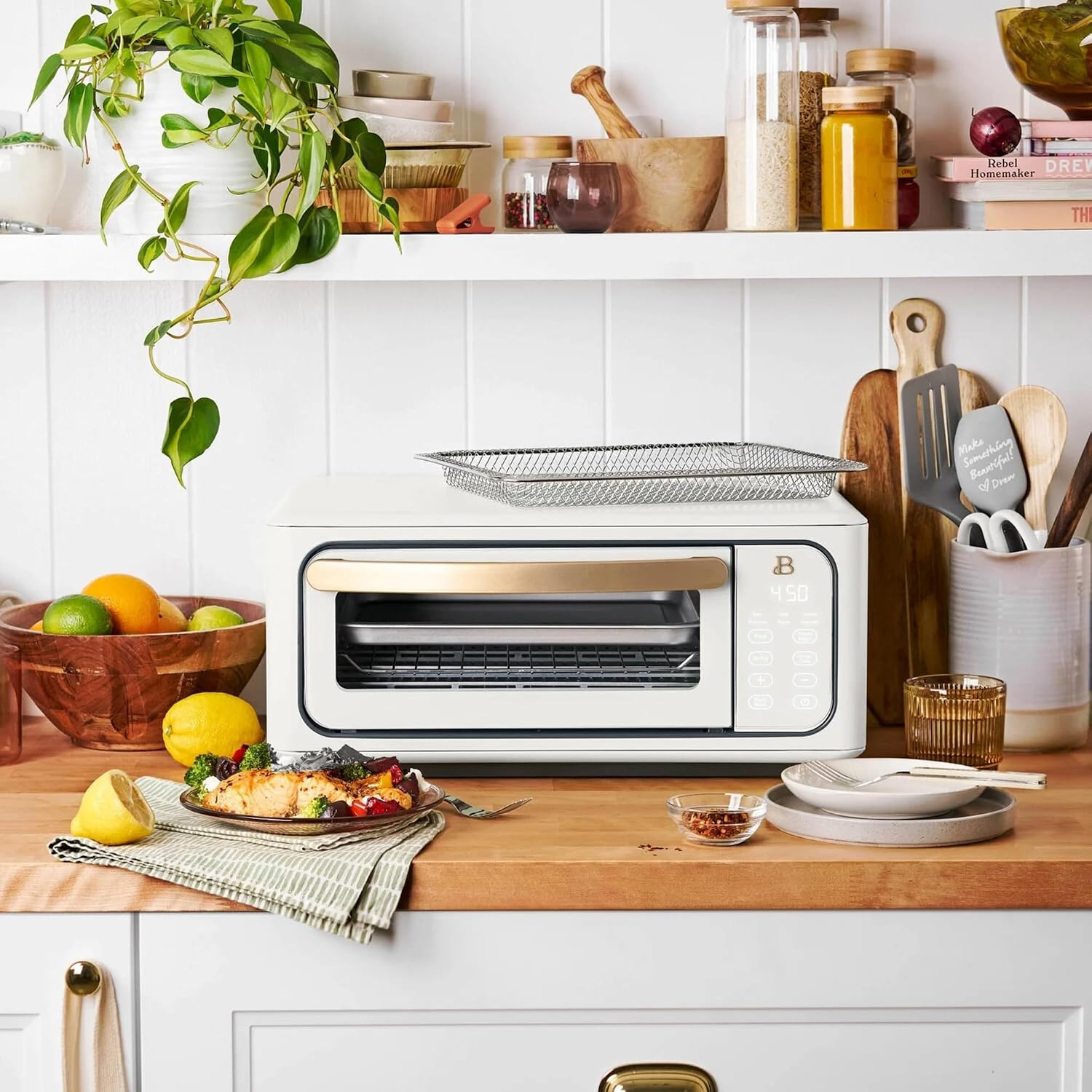 Infrared Air Fry Toaster Oven 9 Slice, 1800W Countertop Oven with Convection & Air Fry Functions, Digital Touch Display, Multi Cooking Modes for Baking, Broiling & Reheating