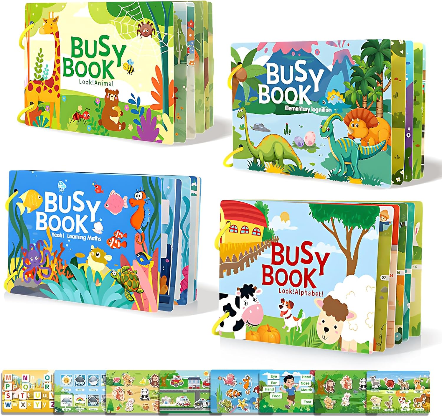 Busy Book for Toddlers 3-5, Preschool Learning Activities, Montessori Educational Learning Toys Activity Books for Boys and Girls