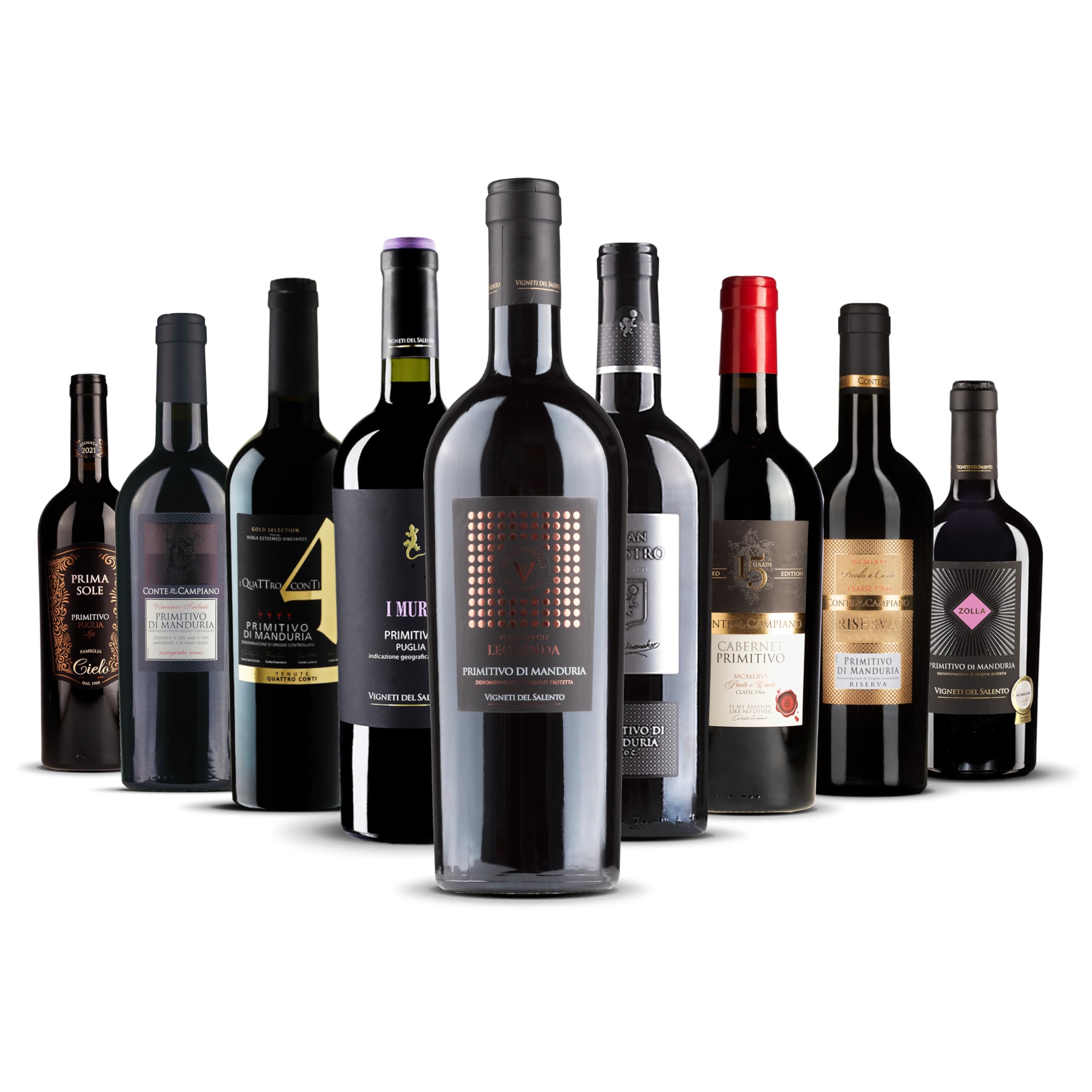 Primitivo-Genießer-Paket - 9 exklusive Rotweine aus Italien! (9 x 0,75 l)