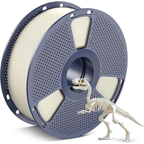 SUNLU PLA 3D Printer Filament PLA Filament 1.75mm, Neatly Wound 3D Printing Filament 1.75mm, Dimensional Accuracy +/- 0.02 mm, Fit Most FDM 3D Printers, 1kg Spool (2.2lbs). (Bone White)