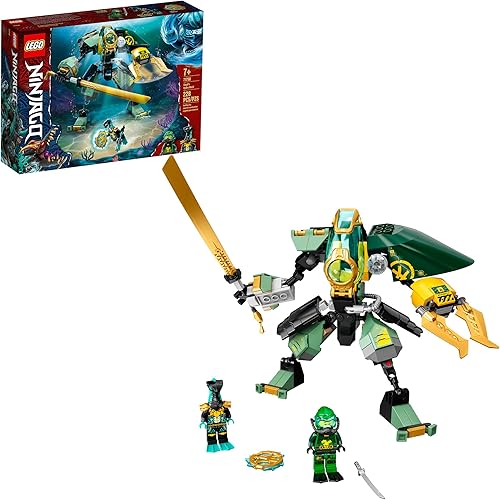 LEGO NINJAGO Lloyd’s Hydro Mech 71750 Building Kit; Underwater Playset with NINJAGO Lloyd and Mech; New 2021 (228 Pieces)
