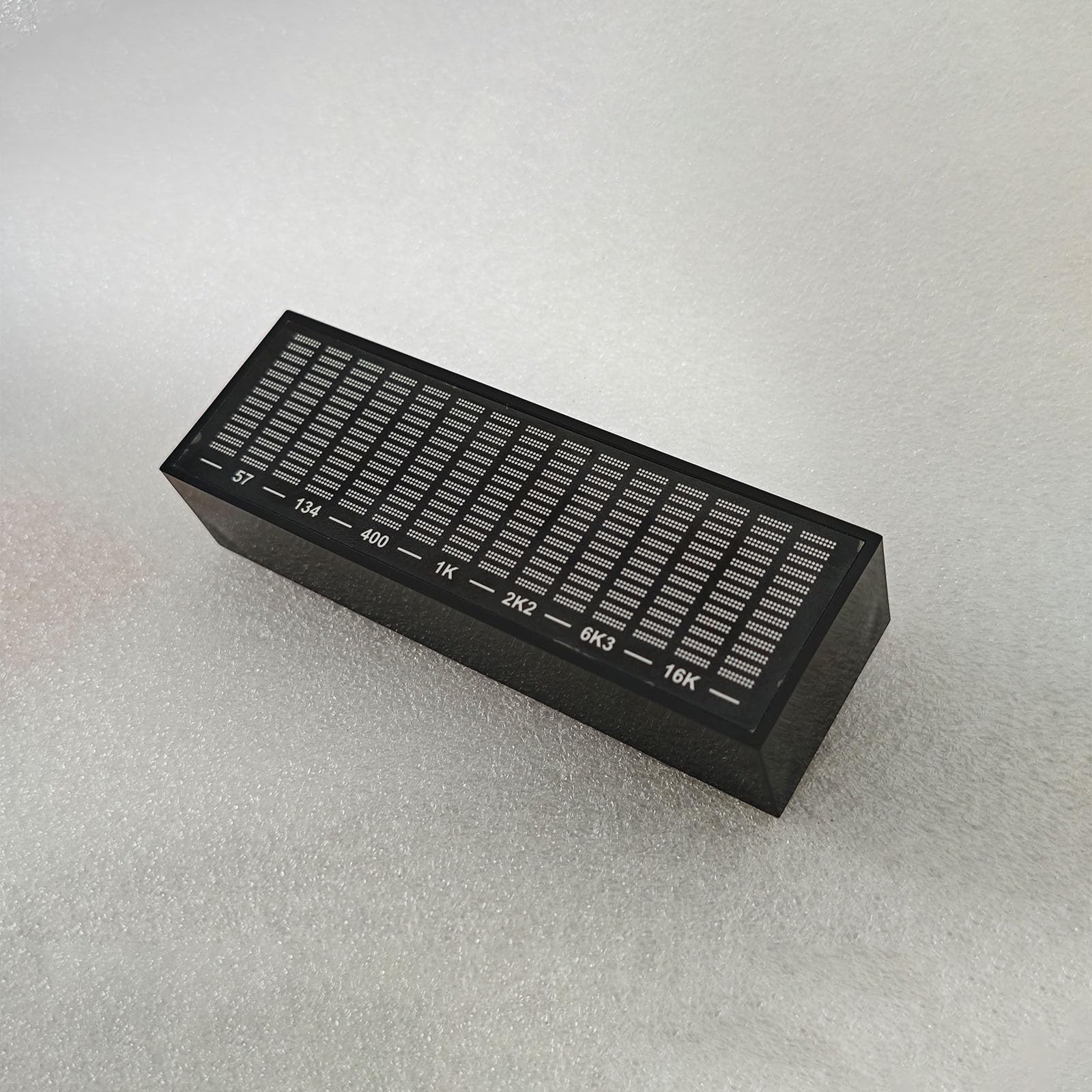 Medidor de pantalla LED con control de voz, espectro musical, luz de sonido, para escritorio, dormitorio, análisis de ritmo, portátil, pantalla LED de frecuencia