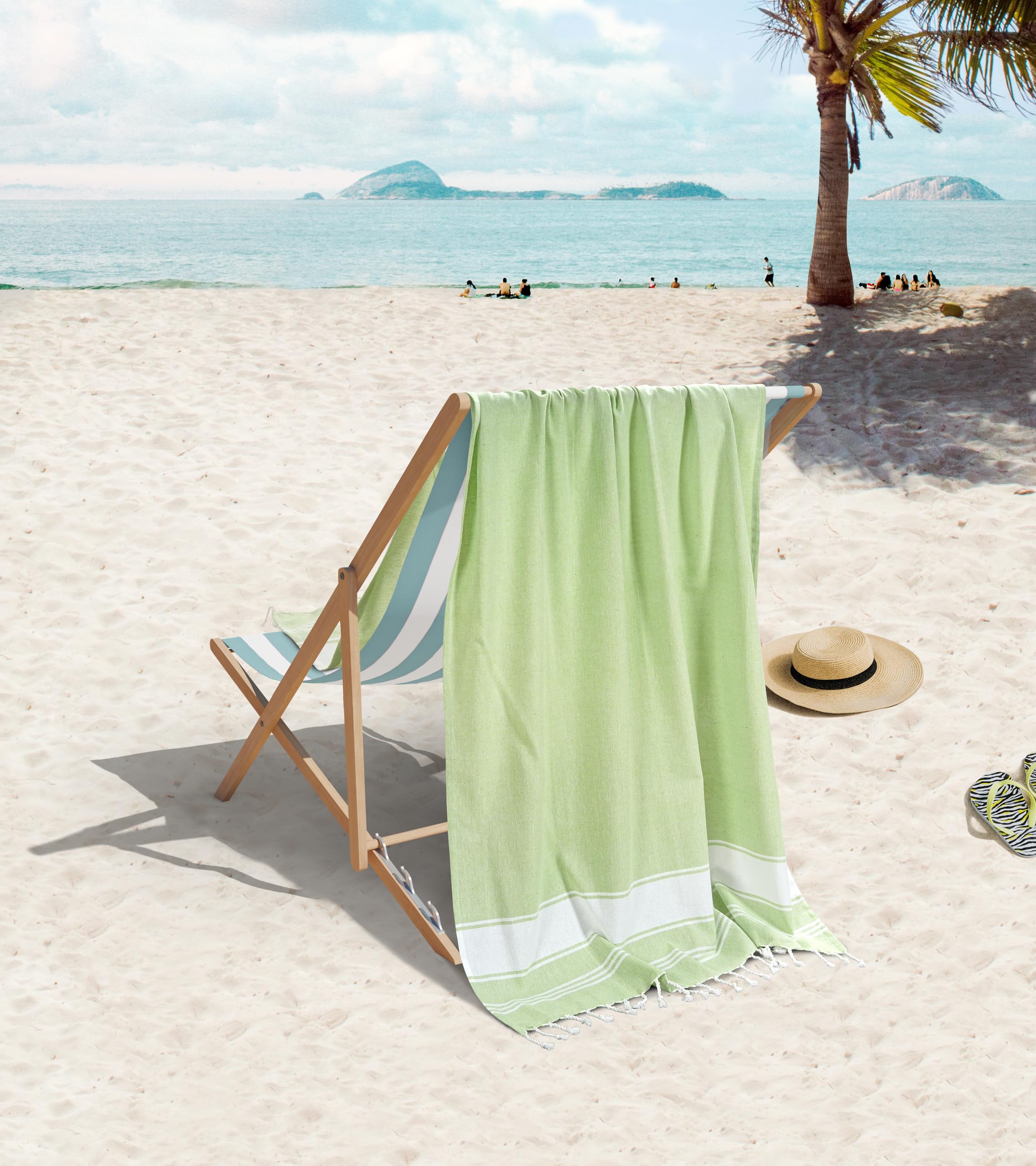LANE LINEN Turkish Beach Towel 2 Pack, Oversized Towels 39"x71" - Image 2