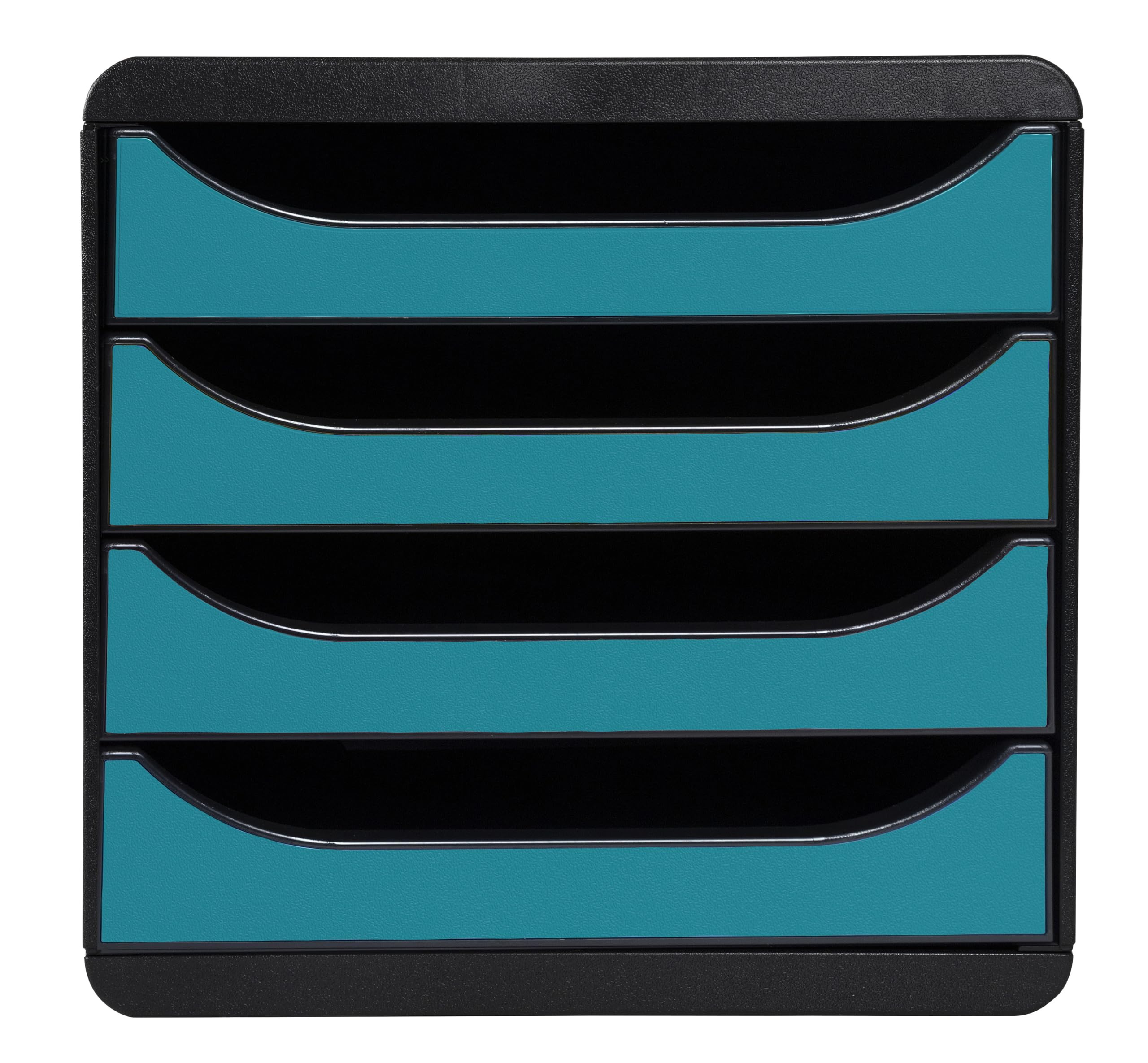 Exacompta Filing Box - 4 Drawer - Pacific Blue - Plastic