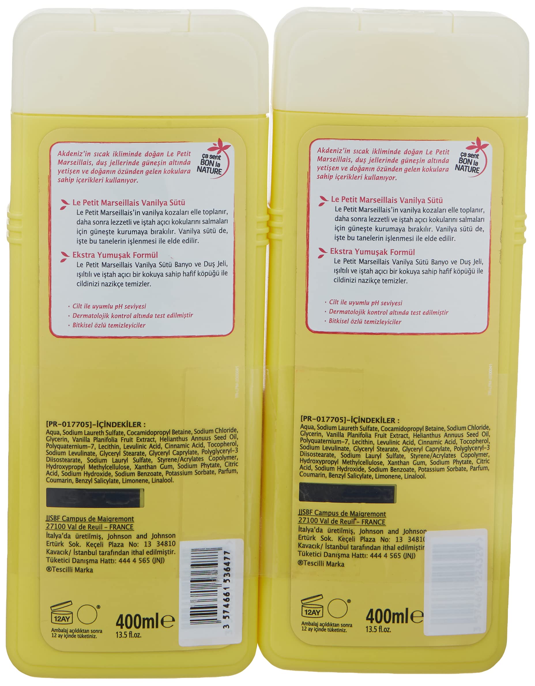 Le Petit Marseillais Vanilya Sütü Duş Jeli 400 Ml x 2 adet