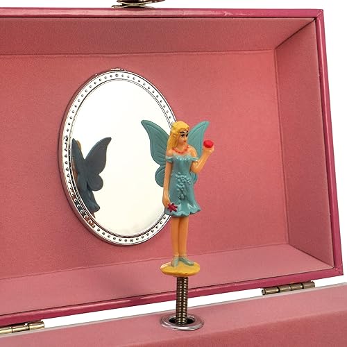 Miniatura 6 de Joyero musical de flores y mariposas con collar de mariposa