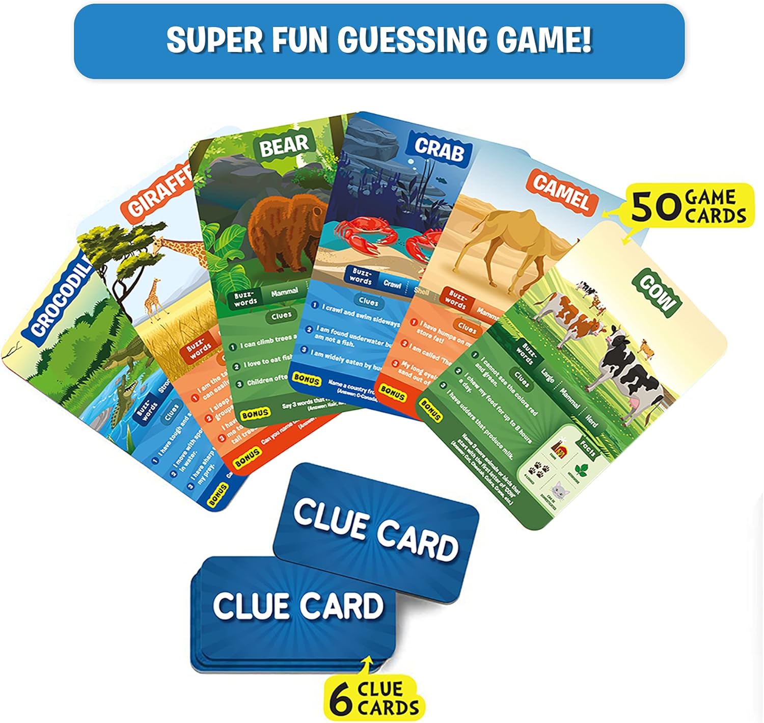 Skillmatics Card Game : Guess in 10 Animal Planet for Ages 6 and Up | Super Fun for Travel & Family Game Night : Toys & Games