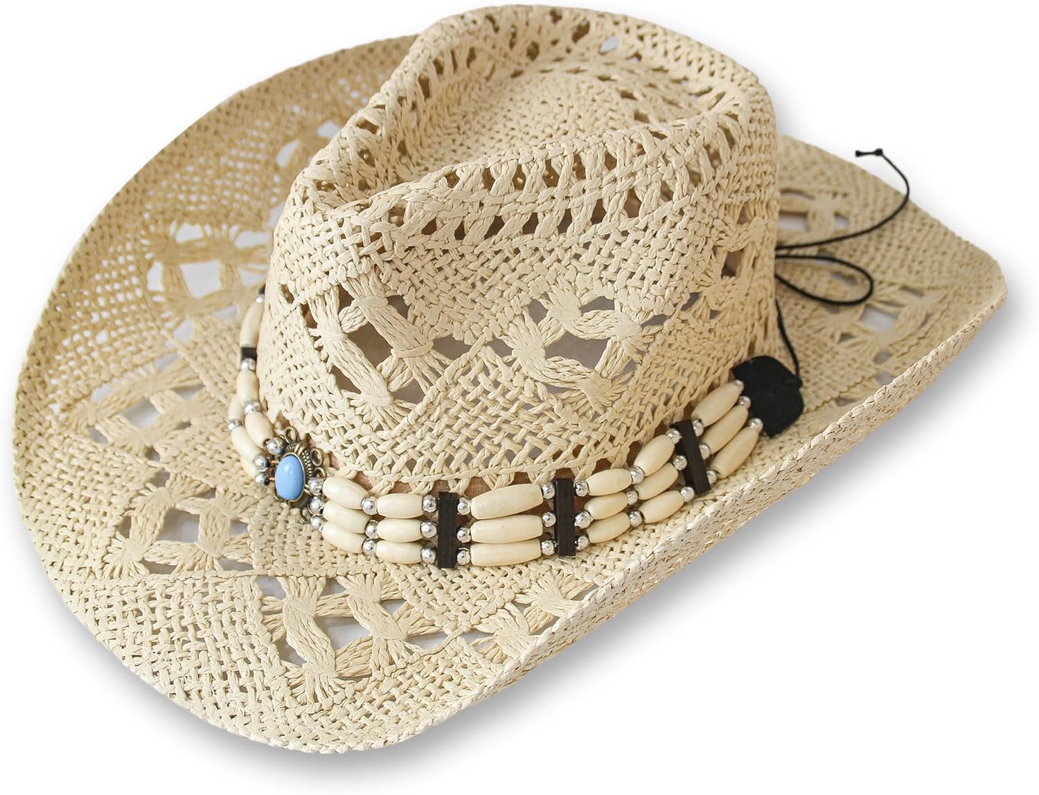 Carnavalife Natural Cowboy Cowboy Straw Hat, Unisex One Size Men's Women's Summer Coachella Beach
