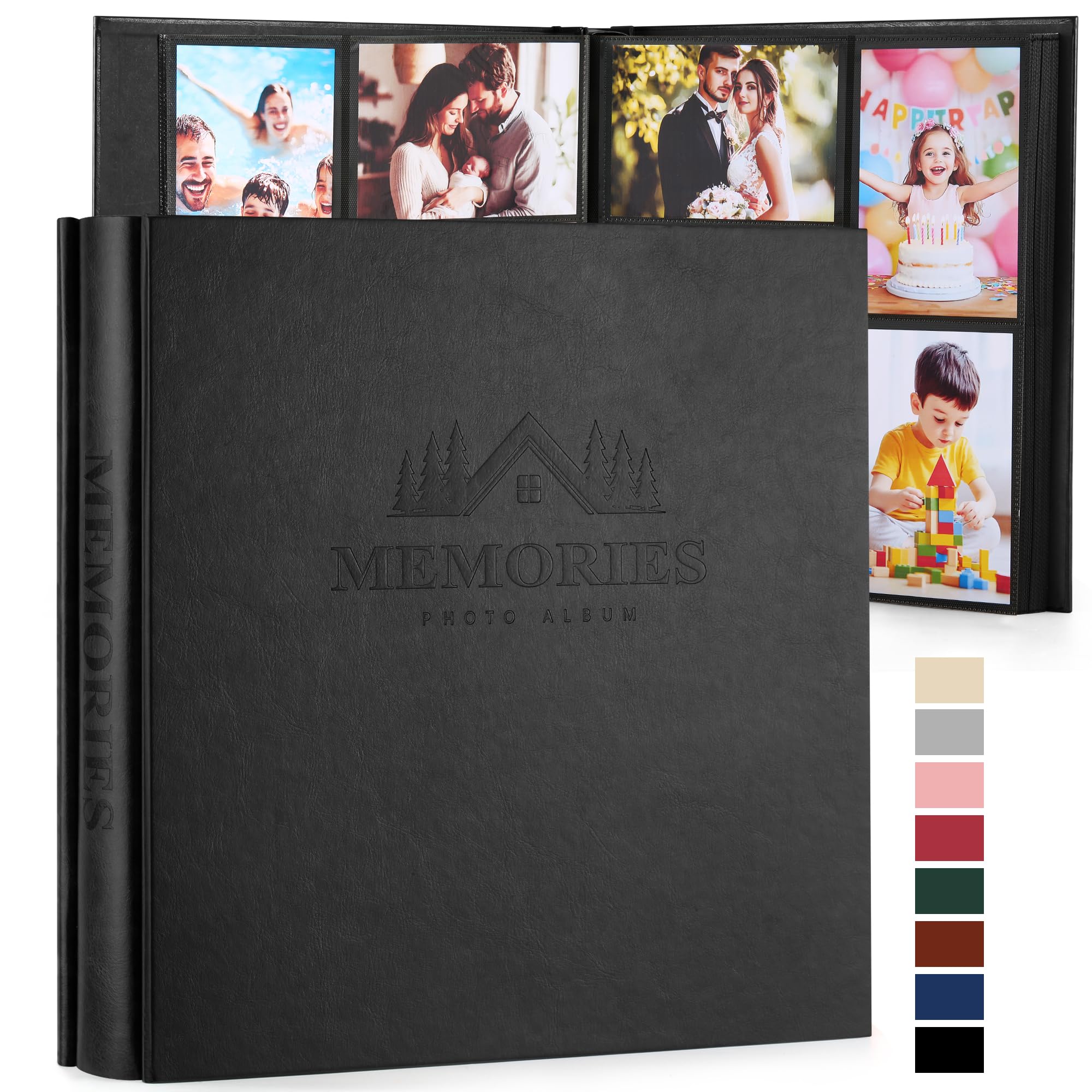 Photo Album 6x4 600 Pockets,Extra Large Capacity Faux Leather Cover Album