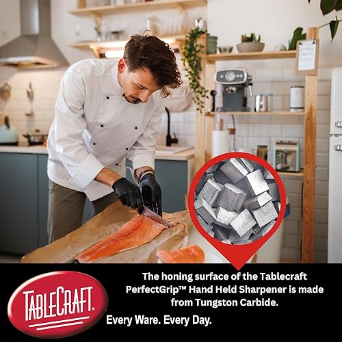 Miniatura 3 de TableCraft Products 10994 - Afilador de cuchillos, talla única, color blanco